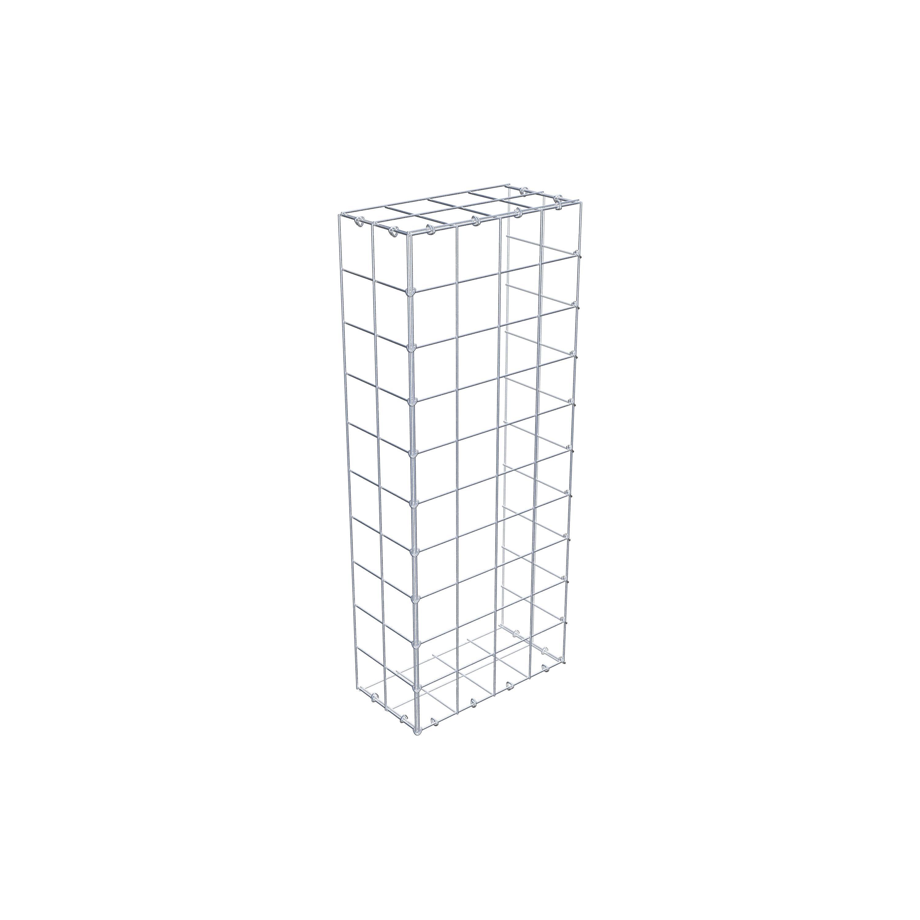 Gavión complementario de tipo 2 100 cm x 20 cm x 40 cm (L x A x P), malla 10 cm x 10 cm, anillo en C