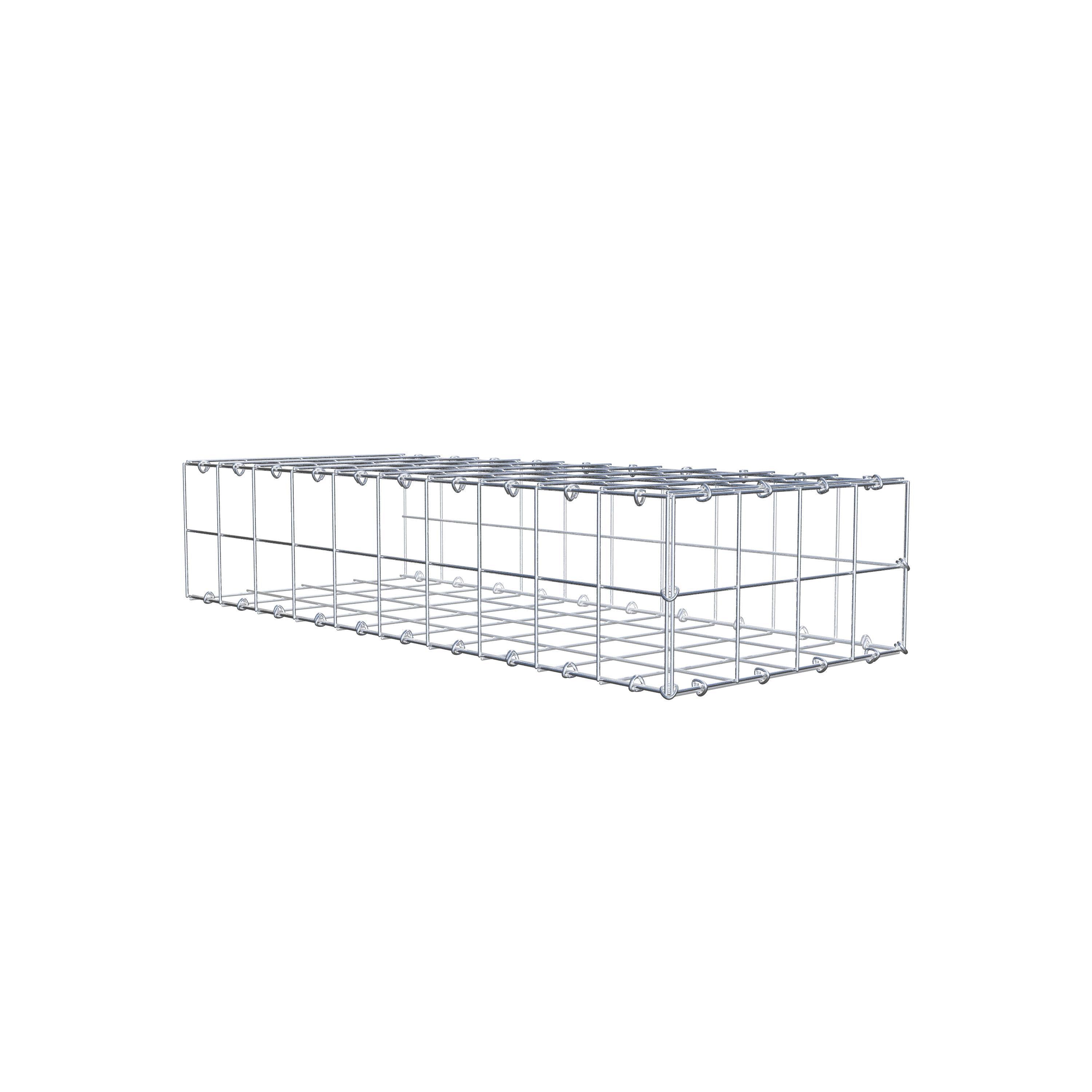 Gavión complementario de tipo 2 100 cm x 20 cm x 40 cm (L x A x P), malla 10 cm x 10 cm, anillo en C