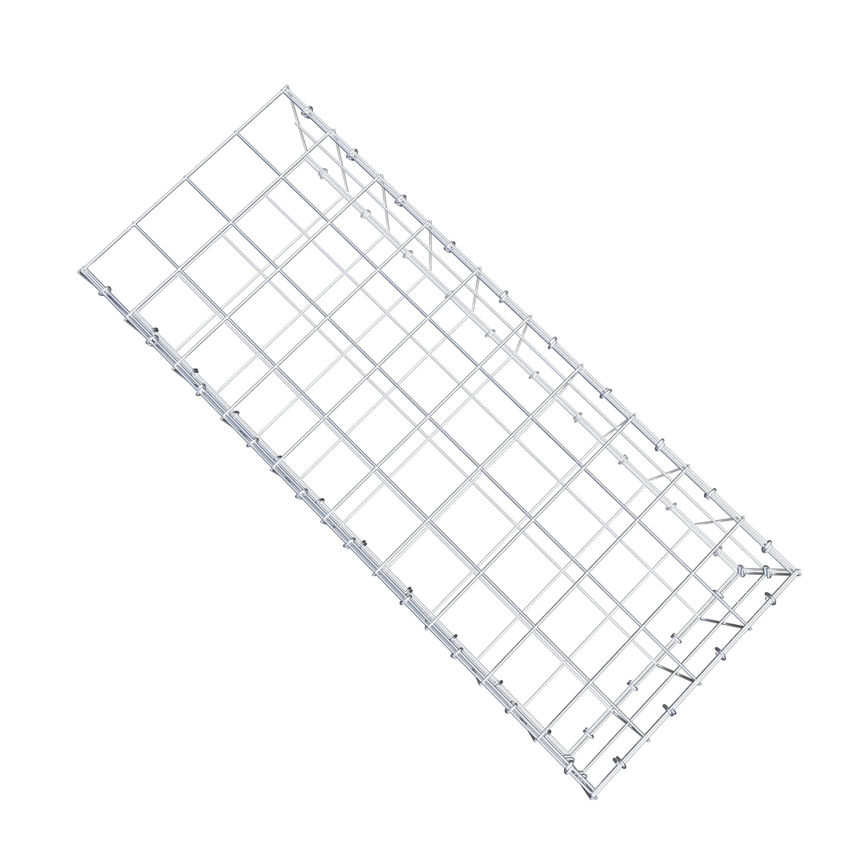 Gavión complementario de tipo 2 100 cm x 20 cm x 40 cm (L x A x P), malla 10 cm x 10 cm, anillo en C