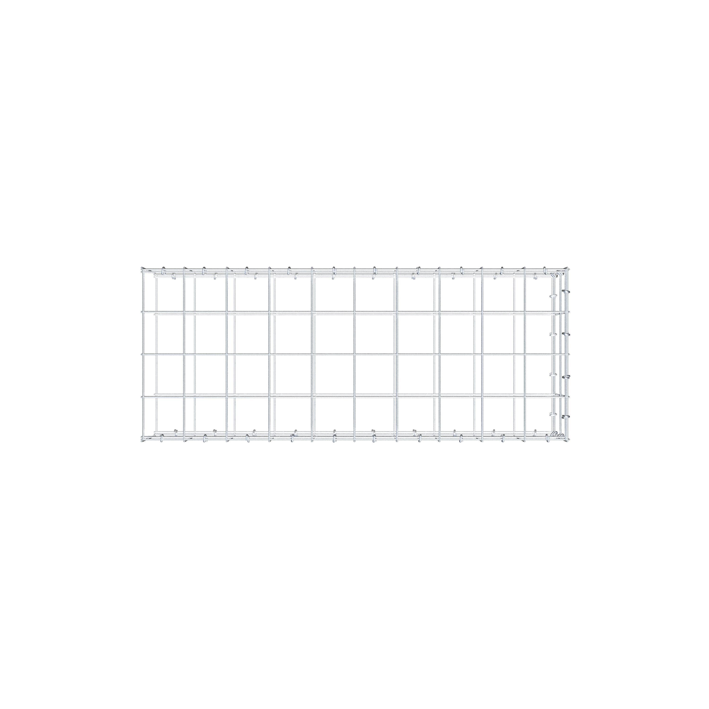 Gavión complementario de tipo 2 100 cm x 20 cm x 40 cm (L x A x P), malla 10 cm x 10 cm, anillo en C