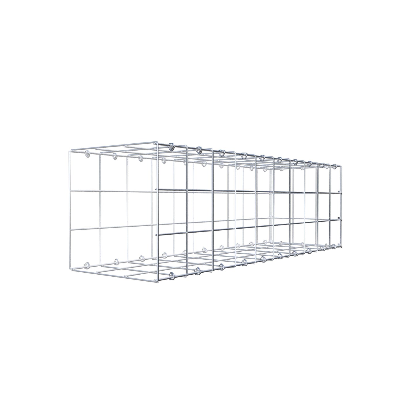 Monteret gabion type 2 100 cm x 30 cm x 30 cm (L x H x D), maskestørrelse 10 cm x 10 cm, C-ring