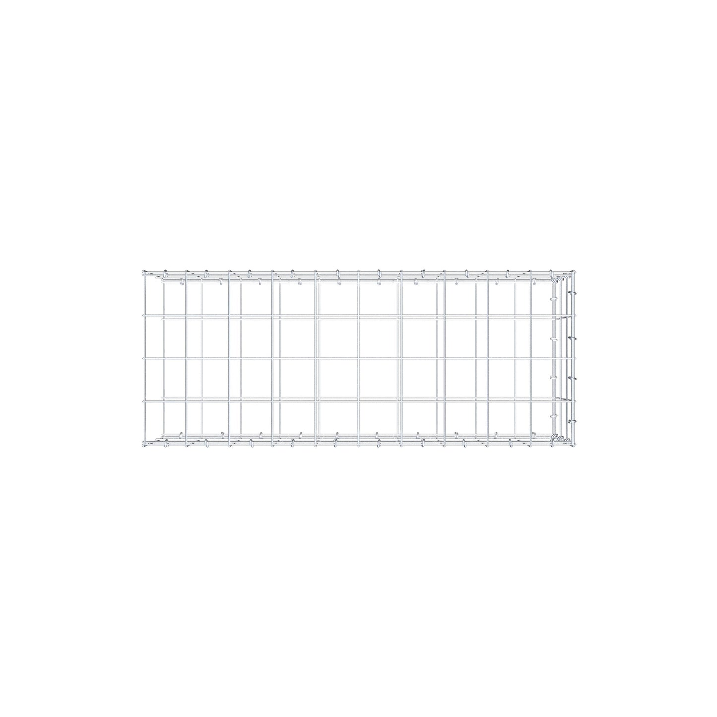 Anbaugabione Typ 2 100 cm x 30 cm x 40 cm (L x H x T), Maschenweite 10 cm x 10 cm, C-Ring
