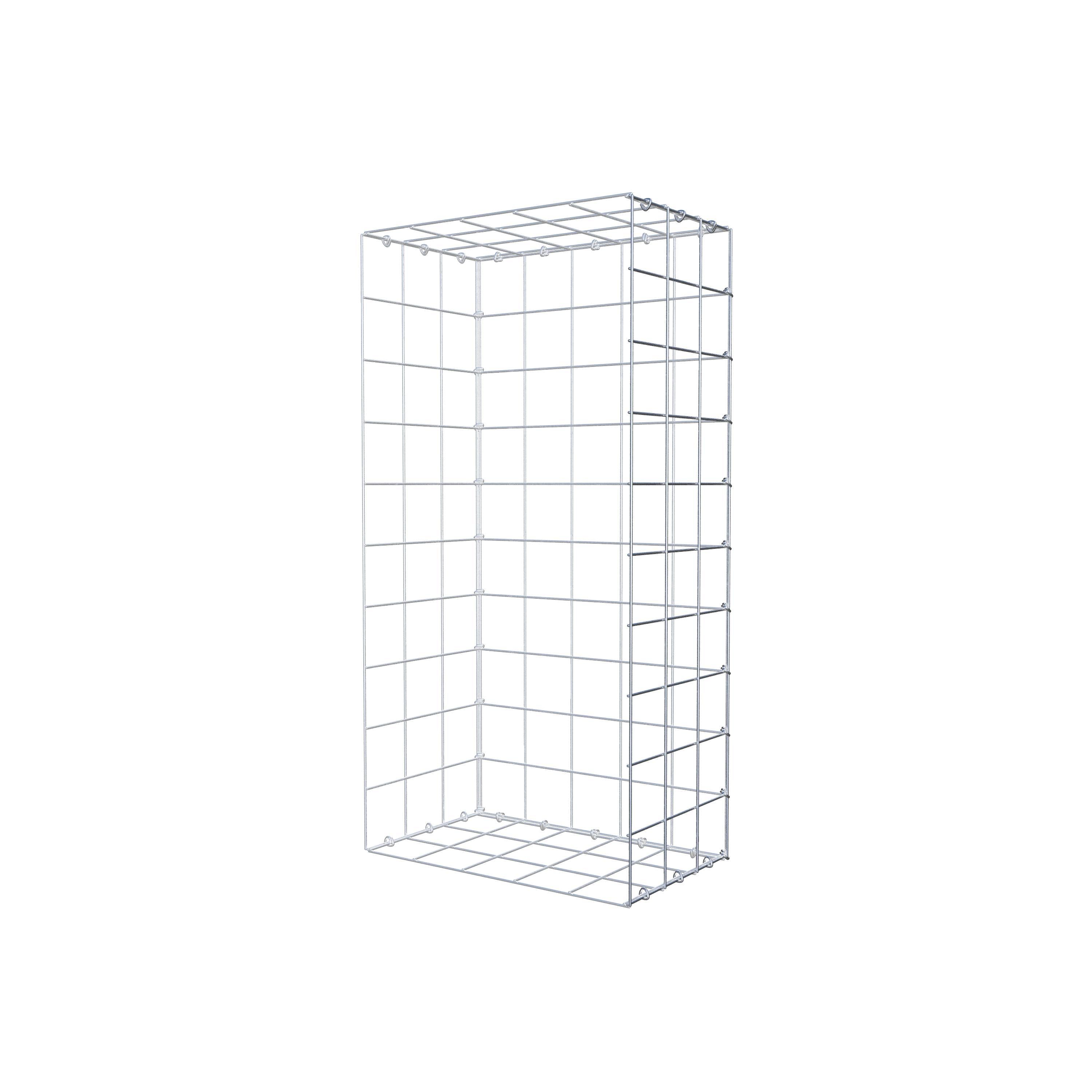 Monteret gabion type 2 100 cm x 30 cm x 50 cm (L x H x D), maskestørrelse 10 cm x 10 cm, C-ring