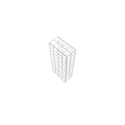 Mounted gabion type 2 100 cm x 40 cm x 20 cm (L x H x D), mesh size 10 cm x 10 cm, C-ring