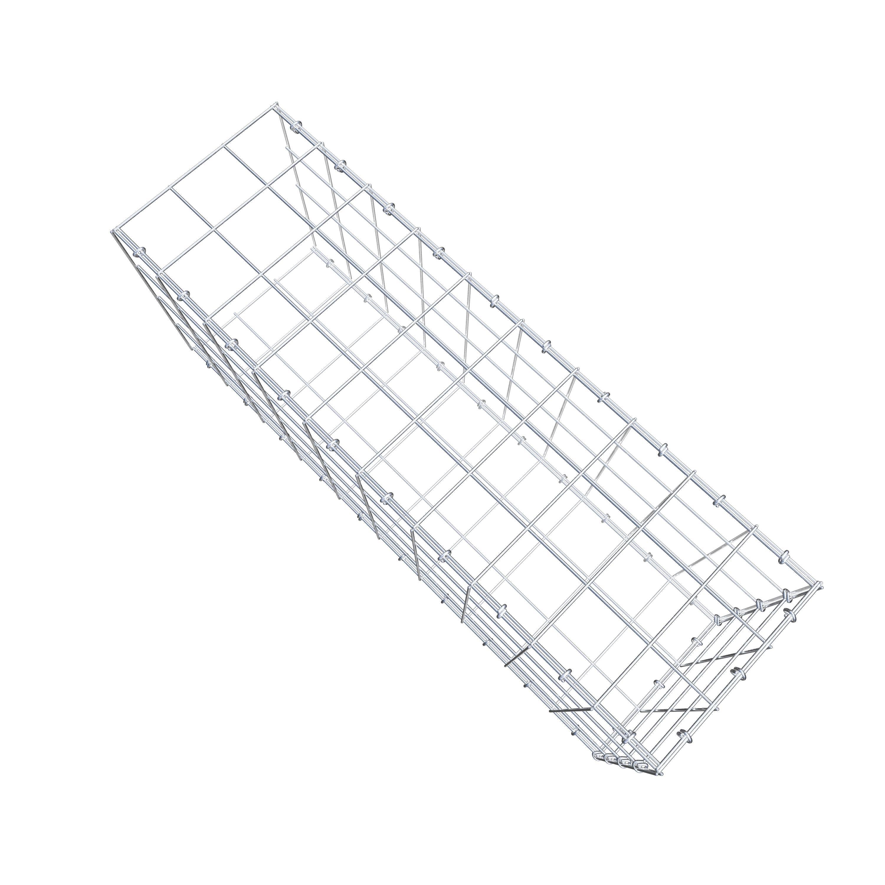 Monteret gabion type 2 100 cm x 40 cm x 30 cm (L x H x D), maskestørrelse 10 cm x 10 cm, C-ring