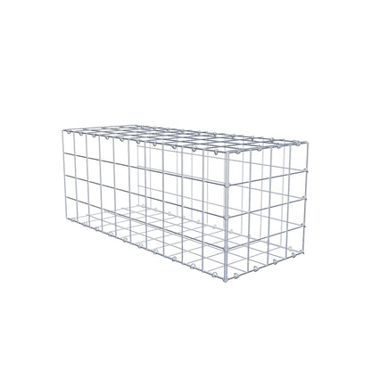 Typ 2 påbyggnadsgabion 100 cm x 40 cm x 40 cm (L x H x D), maskstorlek 10 cm x 10 cm, C-ring