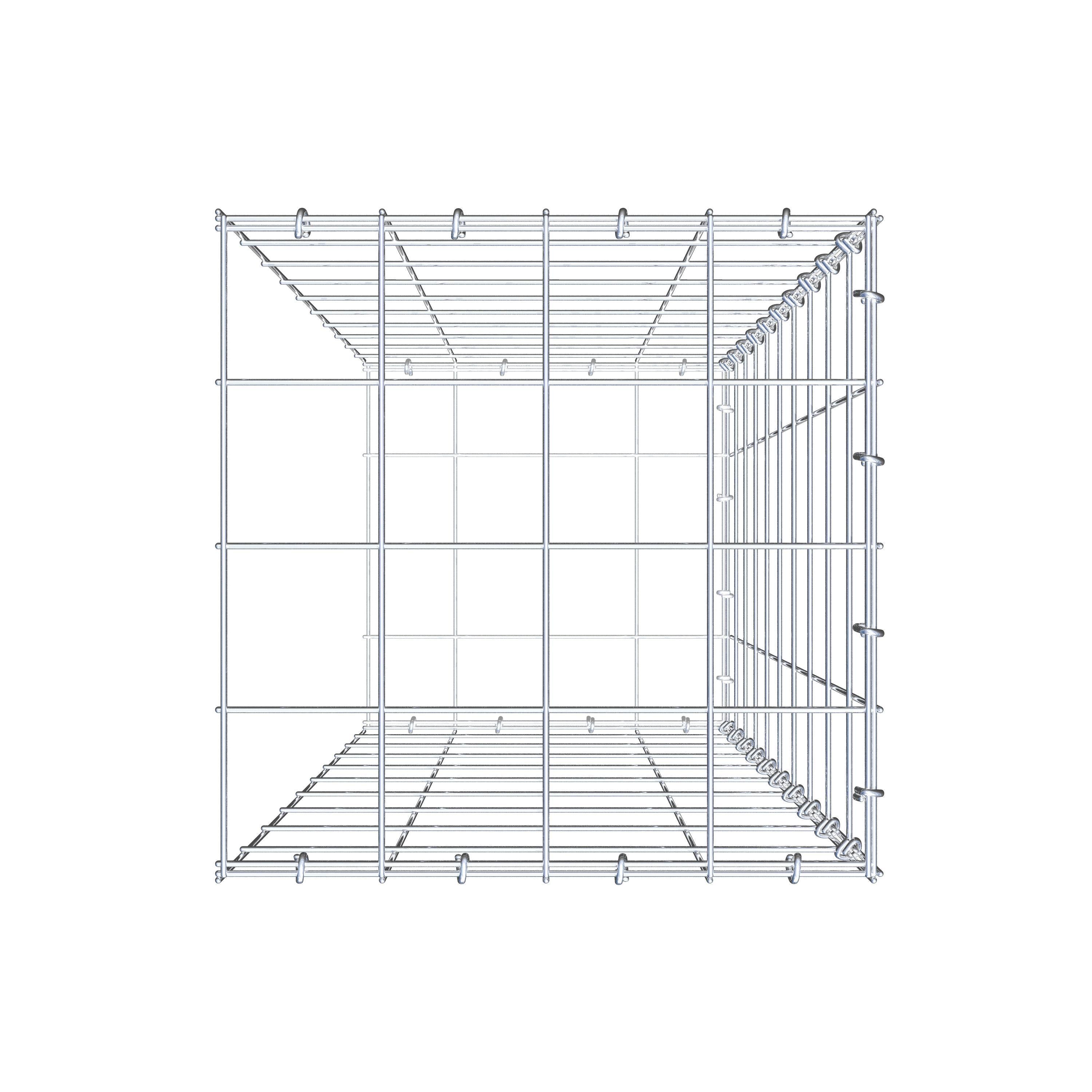 Monteret gabion type 2 100 cm x 40 cm x 40 cm (L x H x D), maskestørrelse 10 cm x 10 cm, C-ring