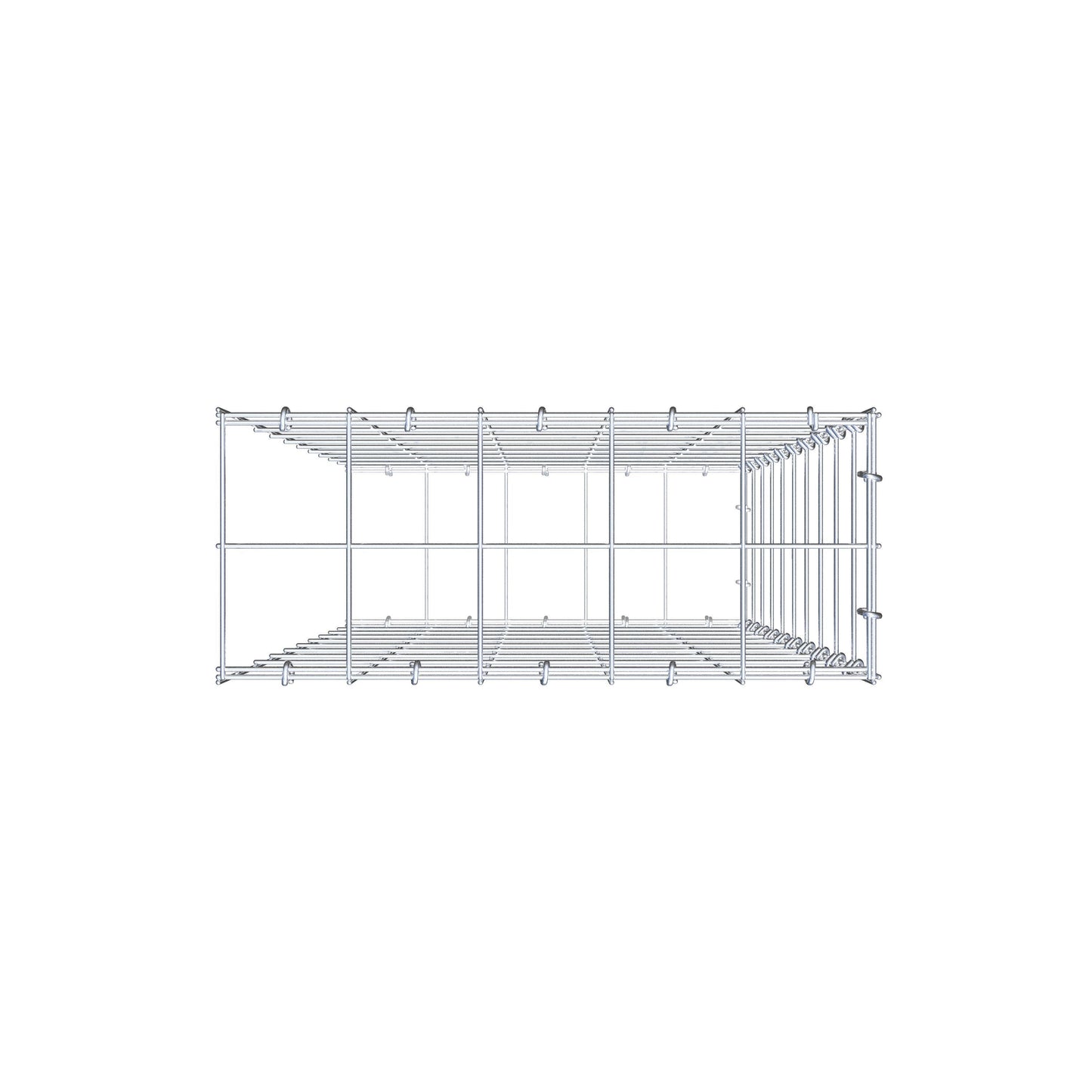 Gabbione aggiuntivo di tipo 2 100 cm x 50 cm x 20 cm (L x H x P), maglia 10 cm x 10 cm, anello a C