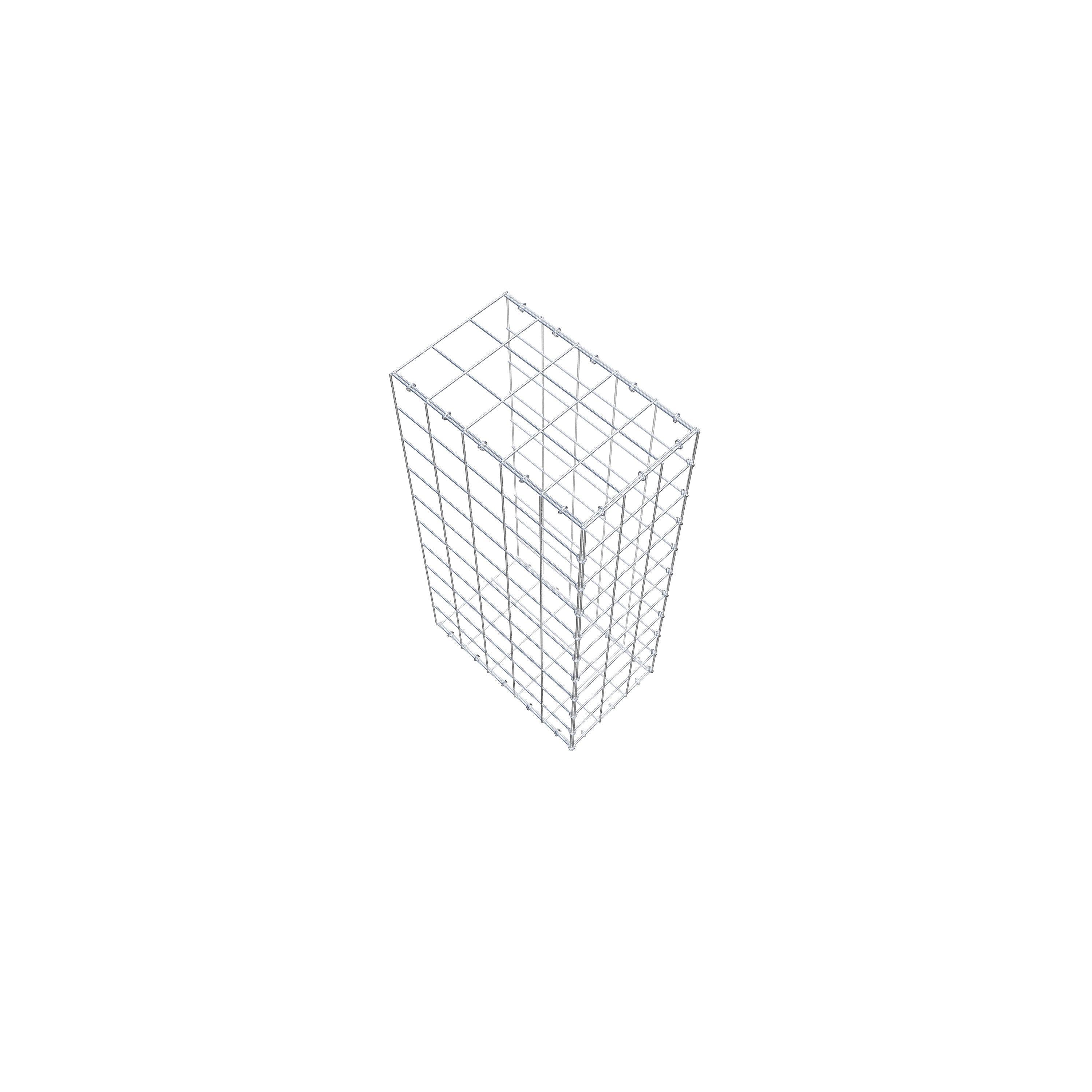 Typ 2 påbyggnadsgabion 100 cm x 50 cm x 30 cm (L x H x D), maskstorlek 10 cm x 10 cm, C-ring
