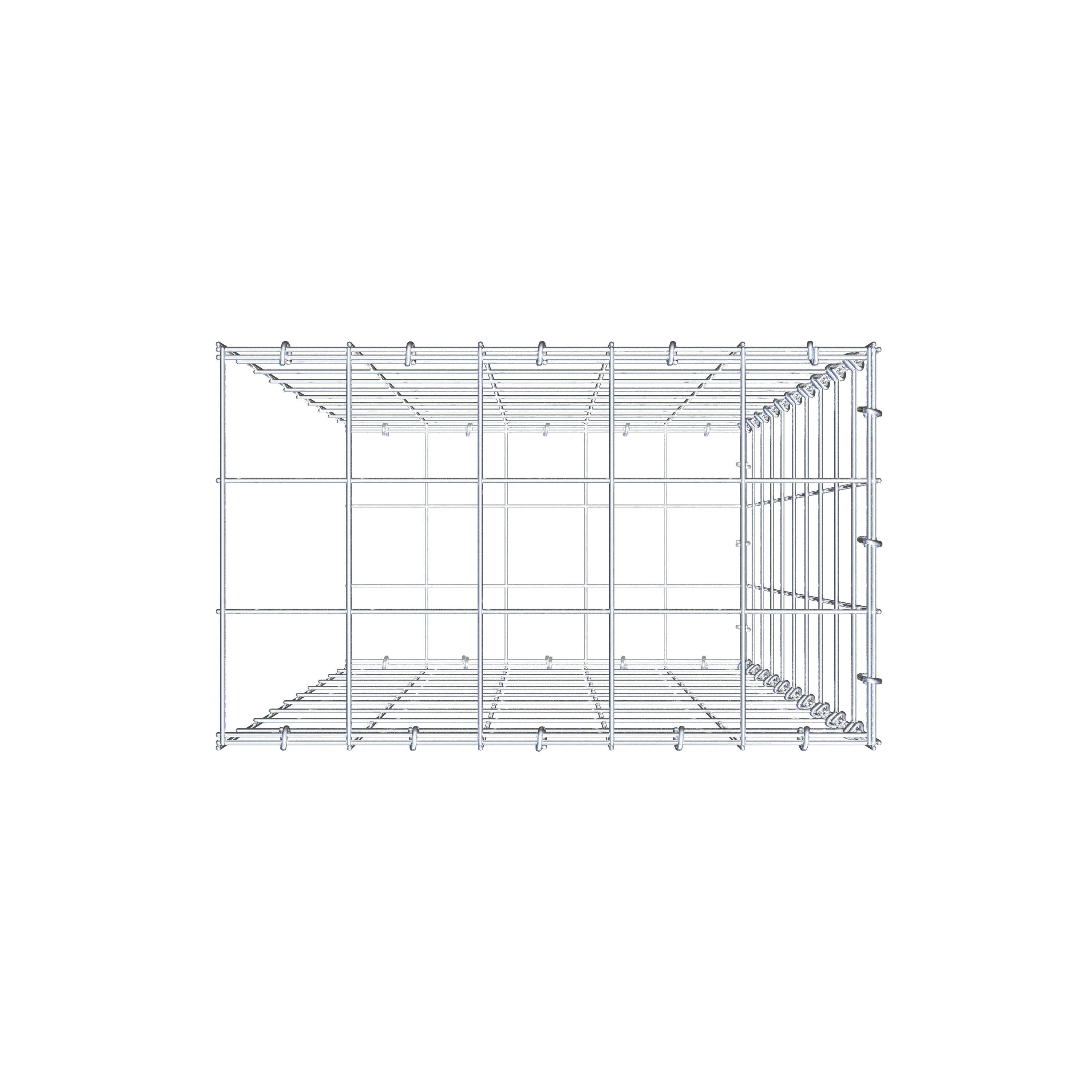 Anbaugabione Typ 2 100 cm x 50 cm x 30 cm (L x H x T), Maschenweite 10 cm x 10 cm, C-Ring