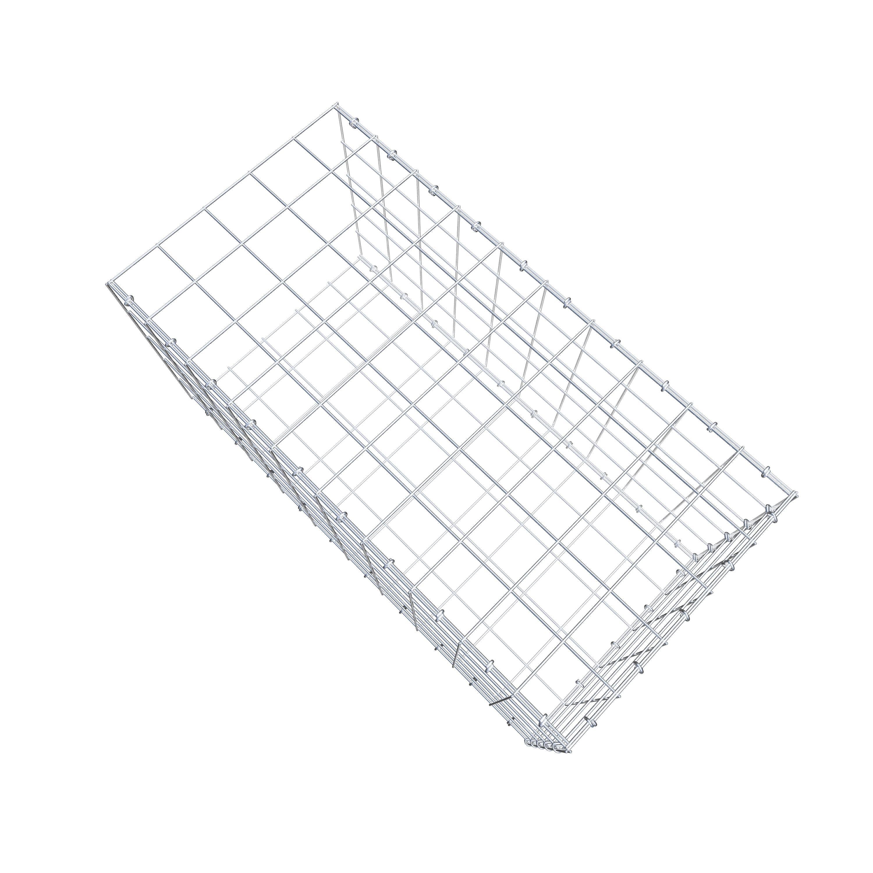 Mounted gabion type 2 100 cm x 50 cm x 50 cm (L x H x D), mesh size 10 cm x 10 cm, C-ring