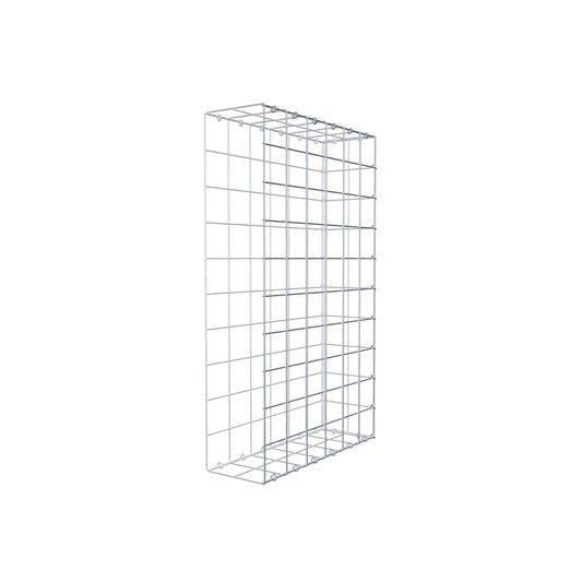 Typ 2 påbyggnadsgabion 100 cm x 60 cm x 20 cm (L x H x D), maskstorlek 10 cm x 10 cm, C-ring