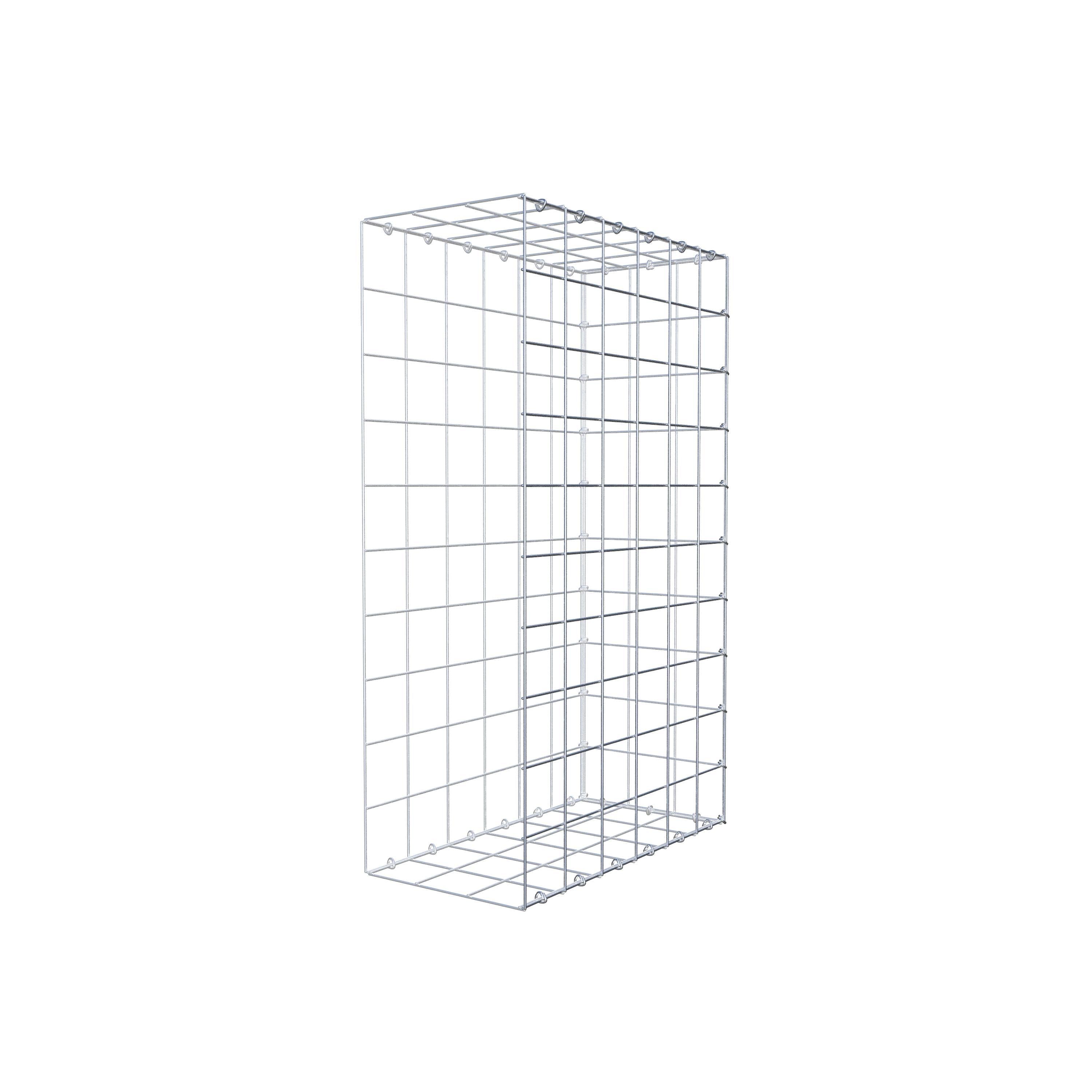 Mounted gabion type 2 100 cm x 60 cm x 30 cm (L x H x D), mesh size 10 cm x 10 cm, C-ring