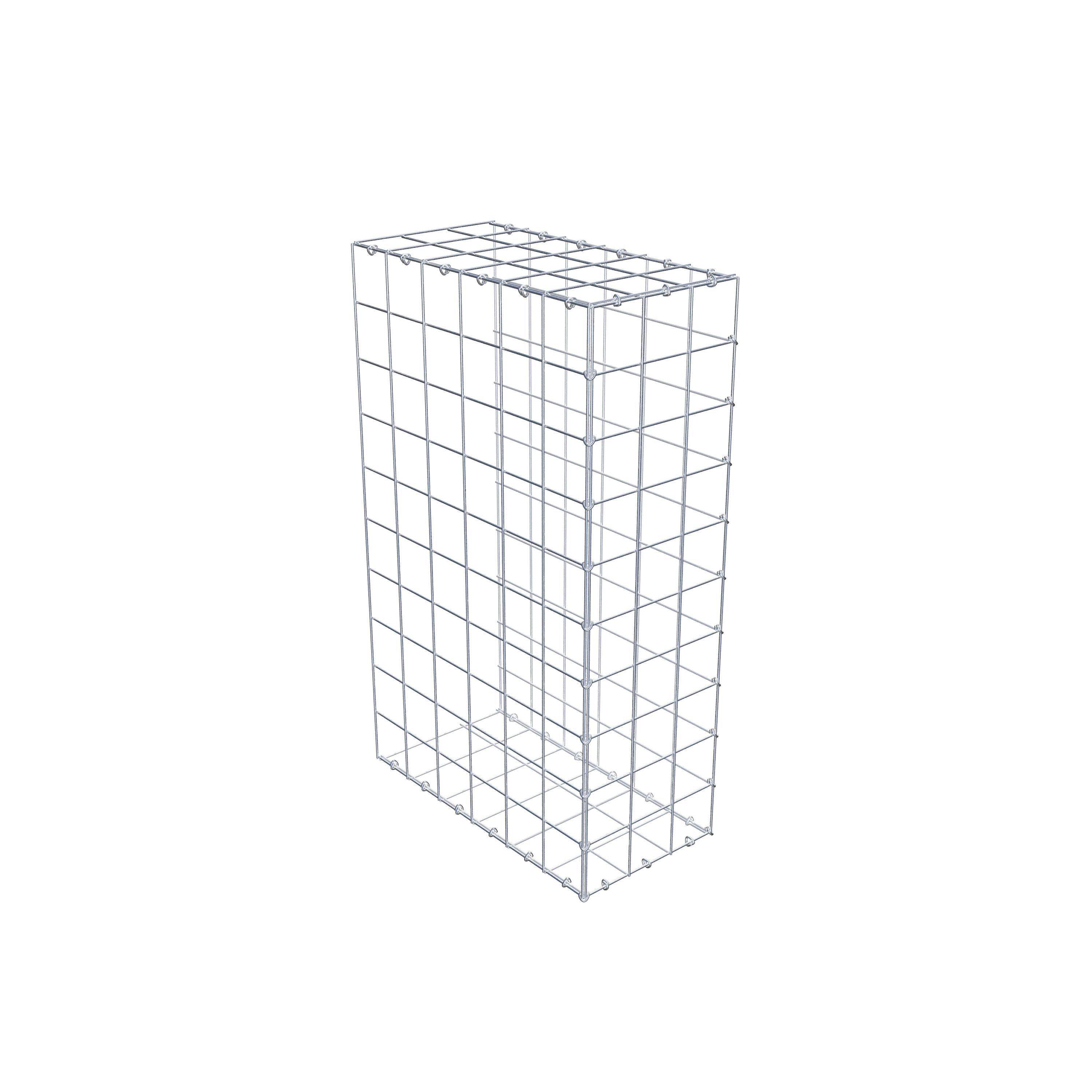 Mounted gabion type 2 100 cm x 60 cm x 30 cm (L x H x D), mesh size 10 cm x 10 cm, C-ring