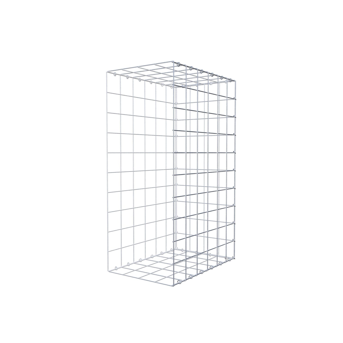 Mounted gabion type 2 100 cm x 60 cm x 40 cm (L x H x D), mesh size 10 cm x 10 cm, C-ring