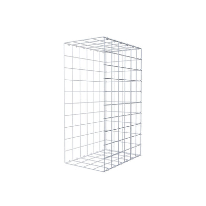 Mounted gabion type 2 100 cm x 60 cm x 40 cm (L x H x D), mesh size 10 cm x 10 cm, C-ring