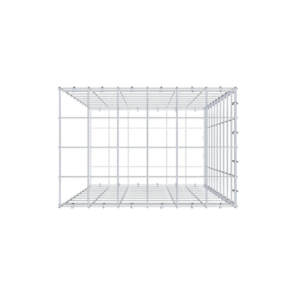Mounted gabion type 2 100 cm x 60 cm x 40 cm (L x H x D), mesh size 10 cm x 10 cm, C-ring