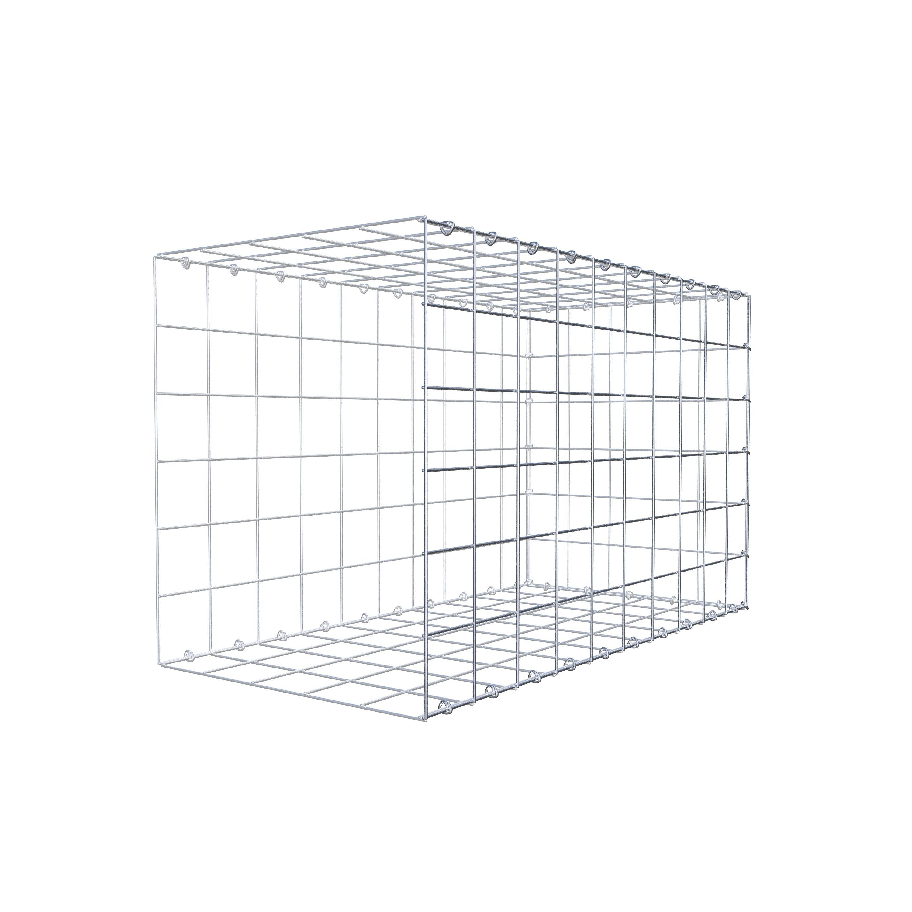 Mounted gabion type 2 100 cm x 60 cm x 50 cm (L x H x D), mesh size 10 cm x 10 cm, C-ring