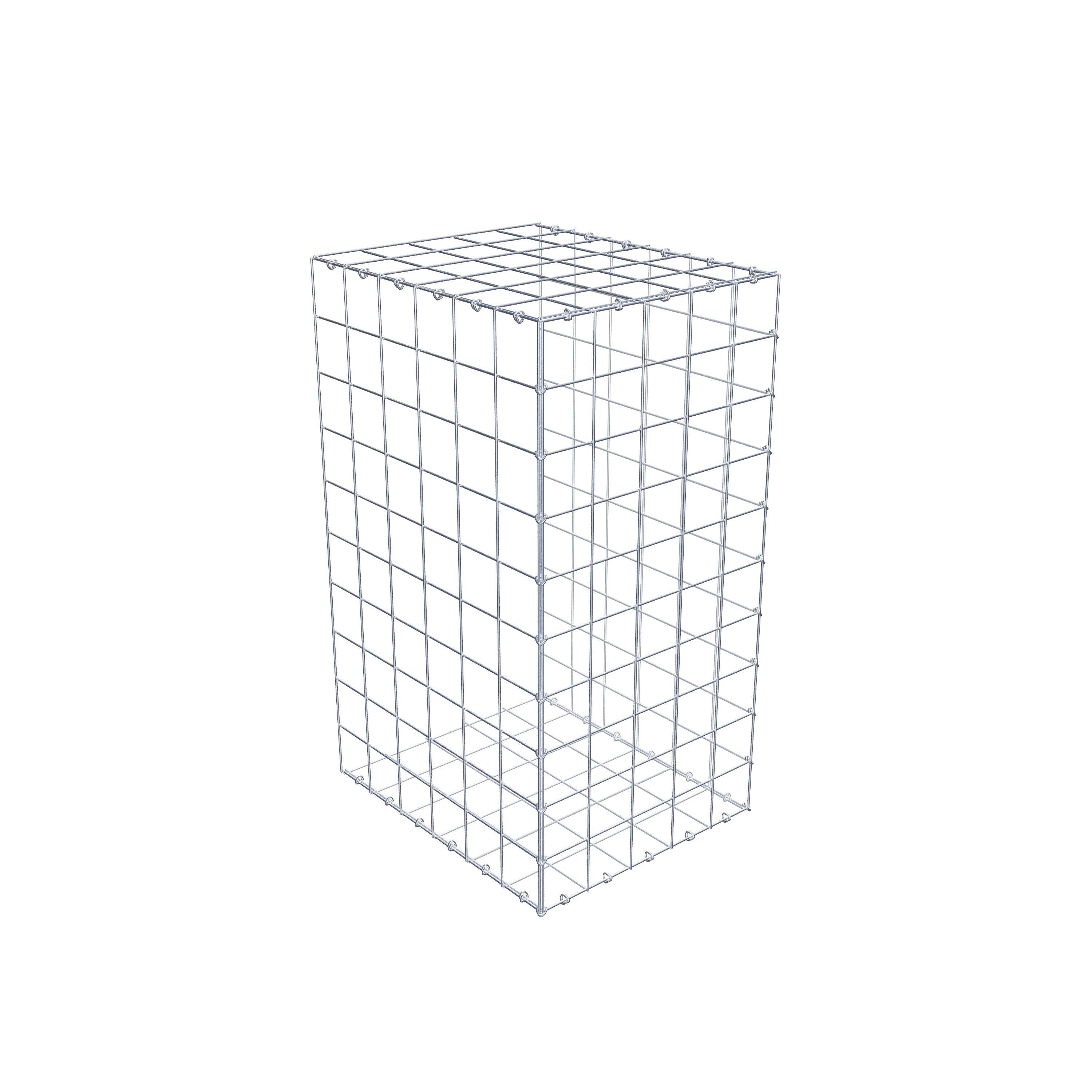 Mounted gabion type 2 100 cm x 60 cm x 50 cm (L x H x D), mesh size 10 cm x 10 cm, C-ring