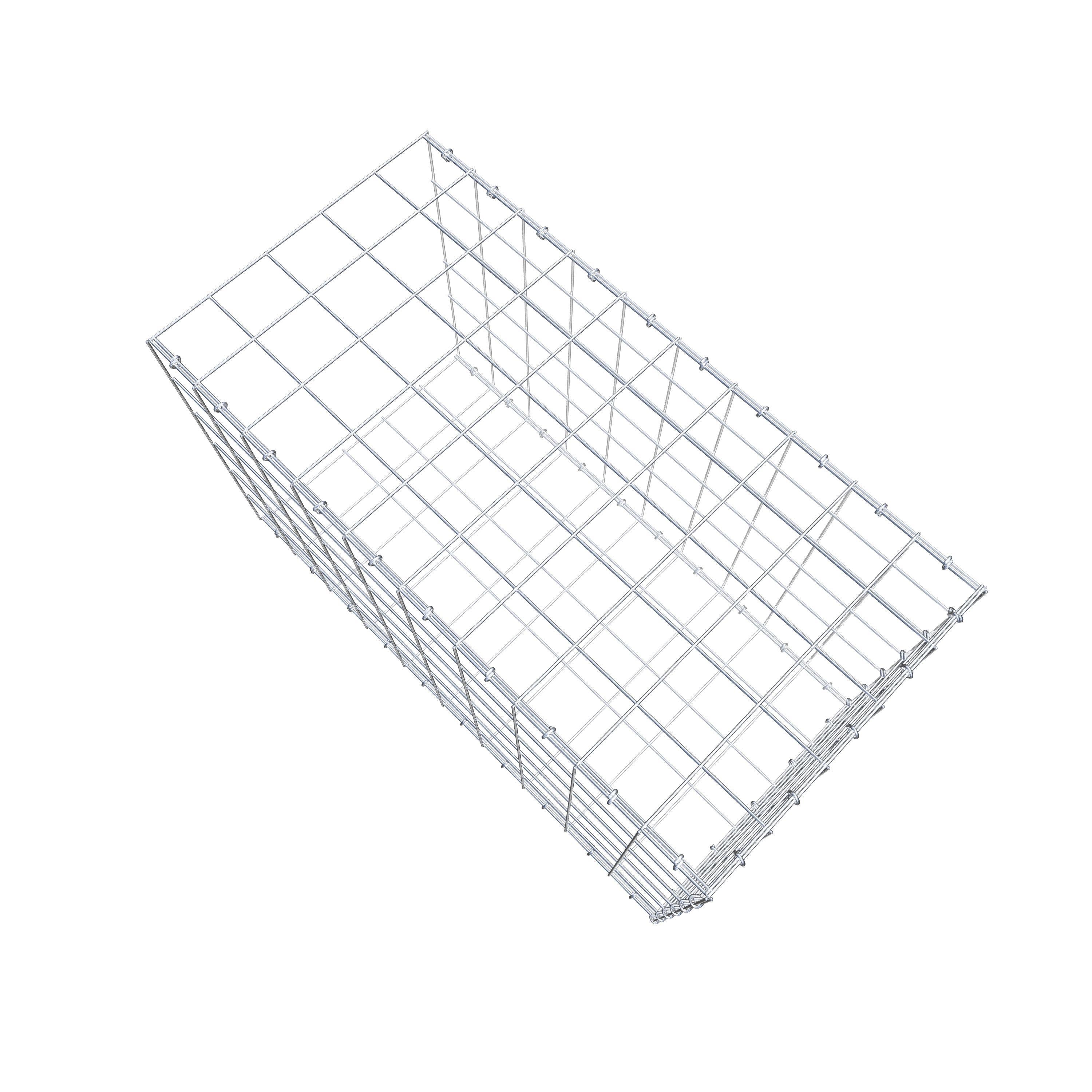 Mounted gabion type 2 100 cm x 60 cm x 50 cm (L x H x D), mesh size 10 cm x 10 cm, C-ring