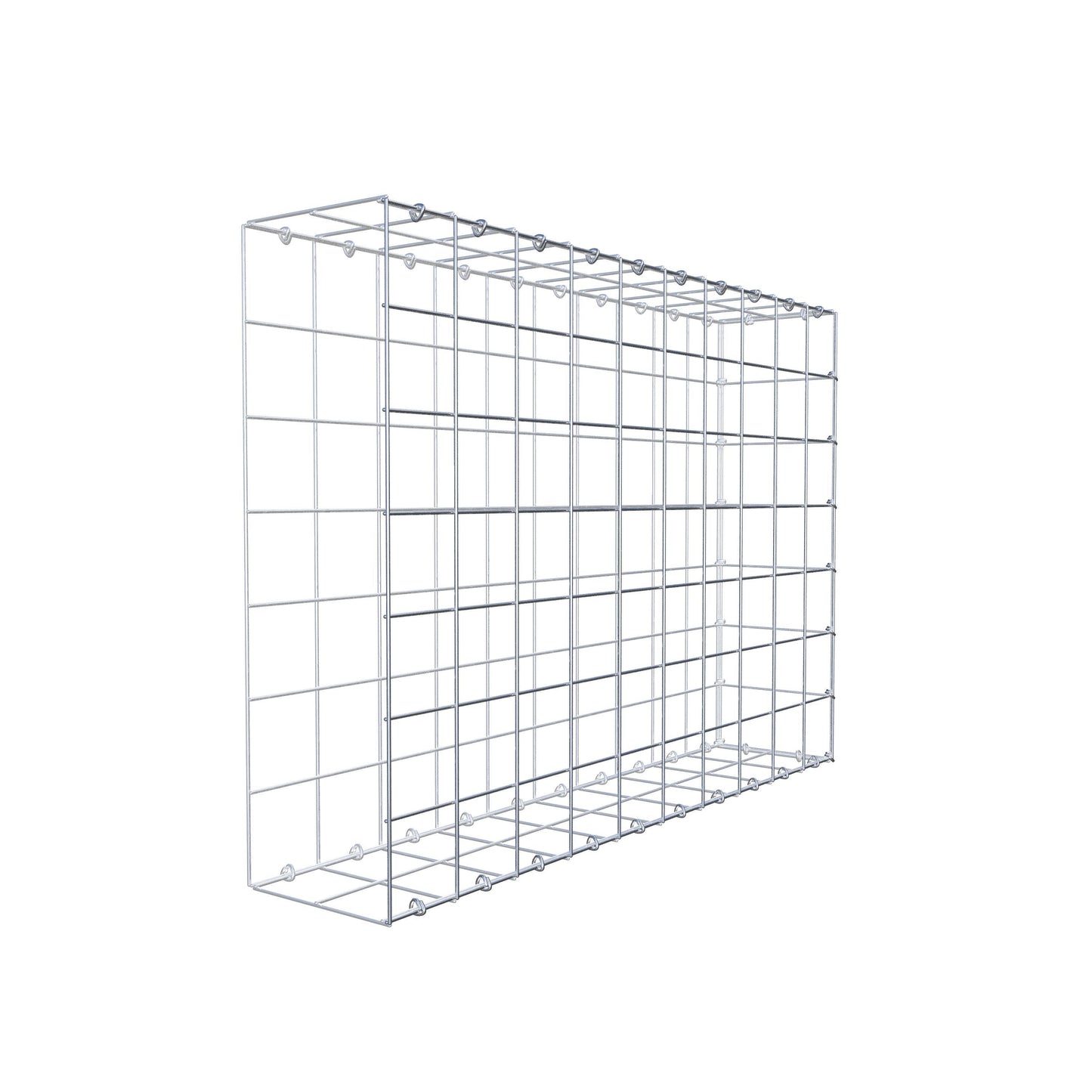 Monteret gabion type 2 100 cm x 70 cm x 20 cm (L x H x D), maskestørrelse 10 cm x 10 cm, C-ring