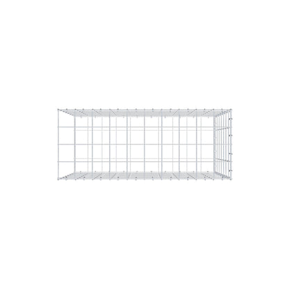Typ 2 påbyggnadsgabion 100 cm x 70 cm x 40 cm (L x H x D), maskstorlek 10 cm x 10 cm, C-ring
