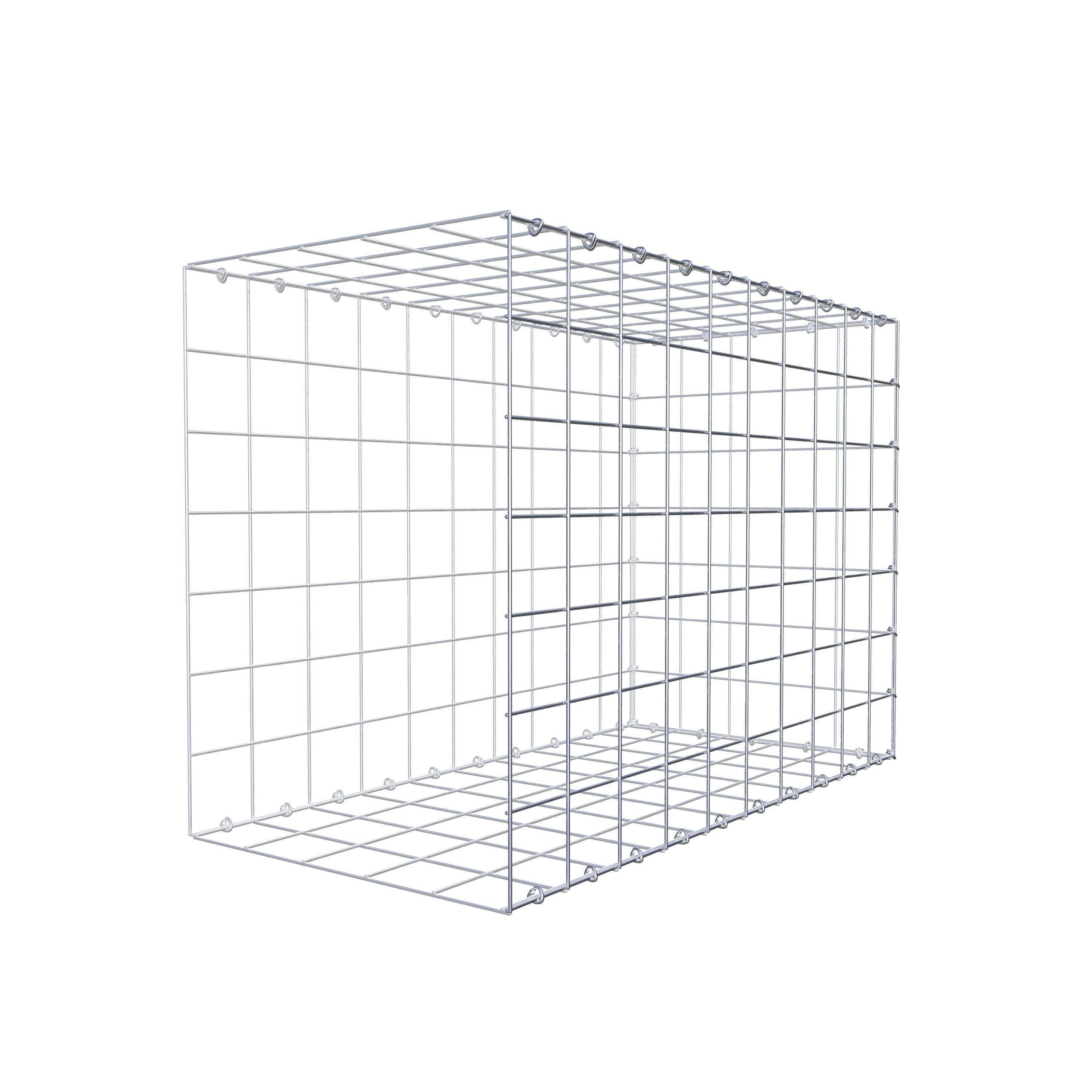 Mounted gabion type 2 100 cm x 70 cm x 50 cm (L x H x D), mesh size 10 cm x 10 cm, C-ring