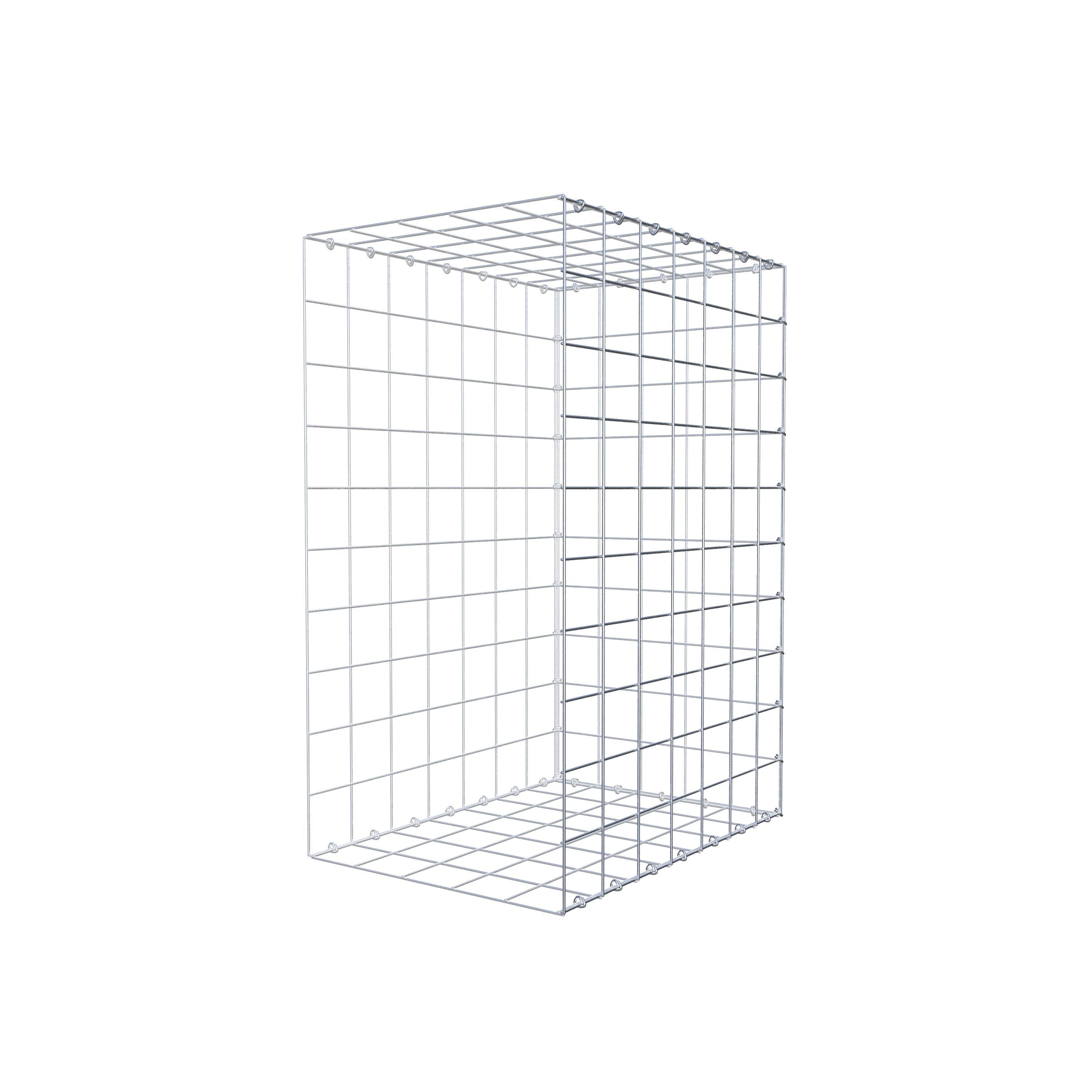 Monteret gabion type 2 100 cm x 70 cm x 50 cm (L x H x D), maskestørrelse 10 cm x 10 cm, C-ring