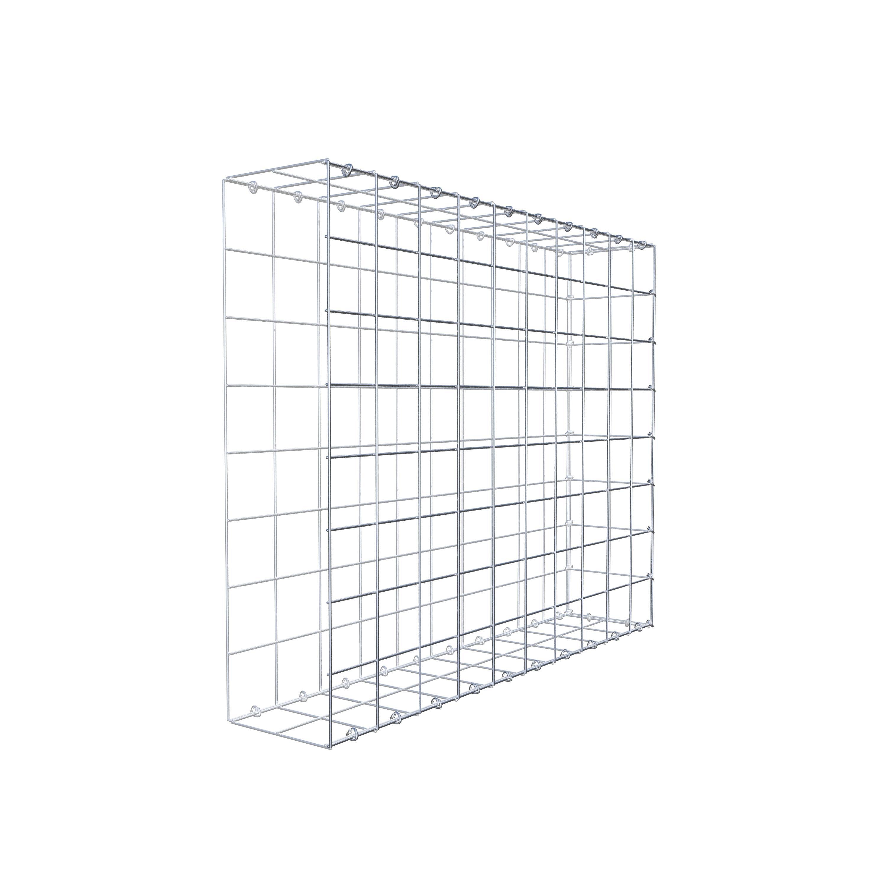 Mounted gabion type 2 100 cm x 80 cm x 20 cm (L x H x D), mesh size 10 cm x 10 cm, C-ring