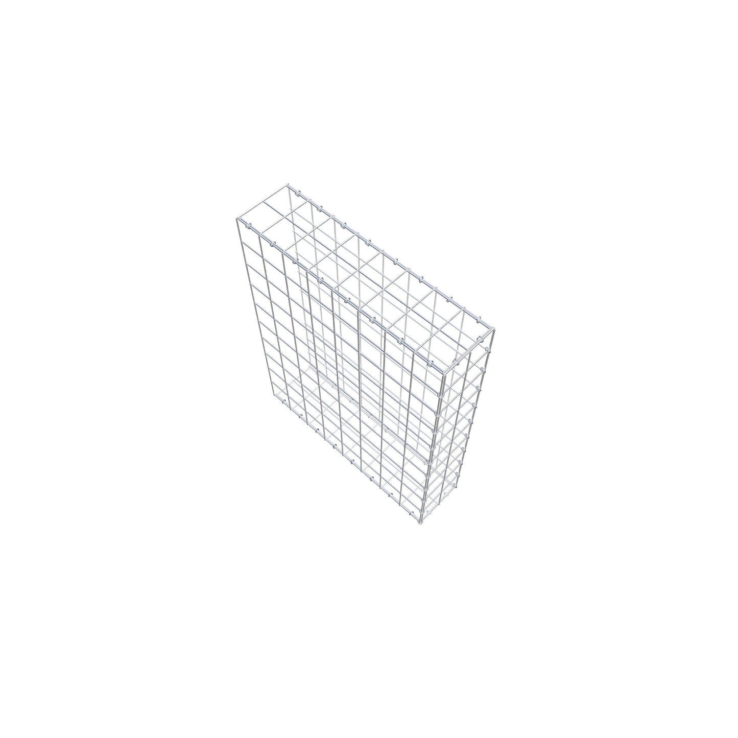 Monteret gabion type 2 100 cm x 80 cm x 20 cm (L x H x D), maskestørrelse 10 cm x 10 cm, C-ring