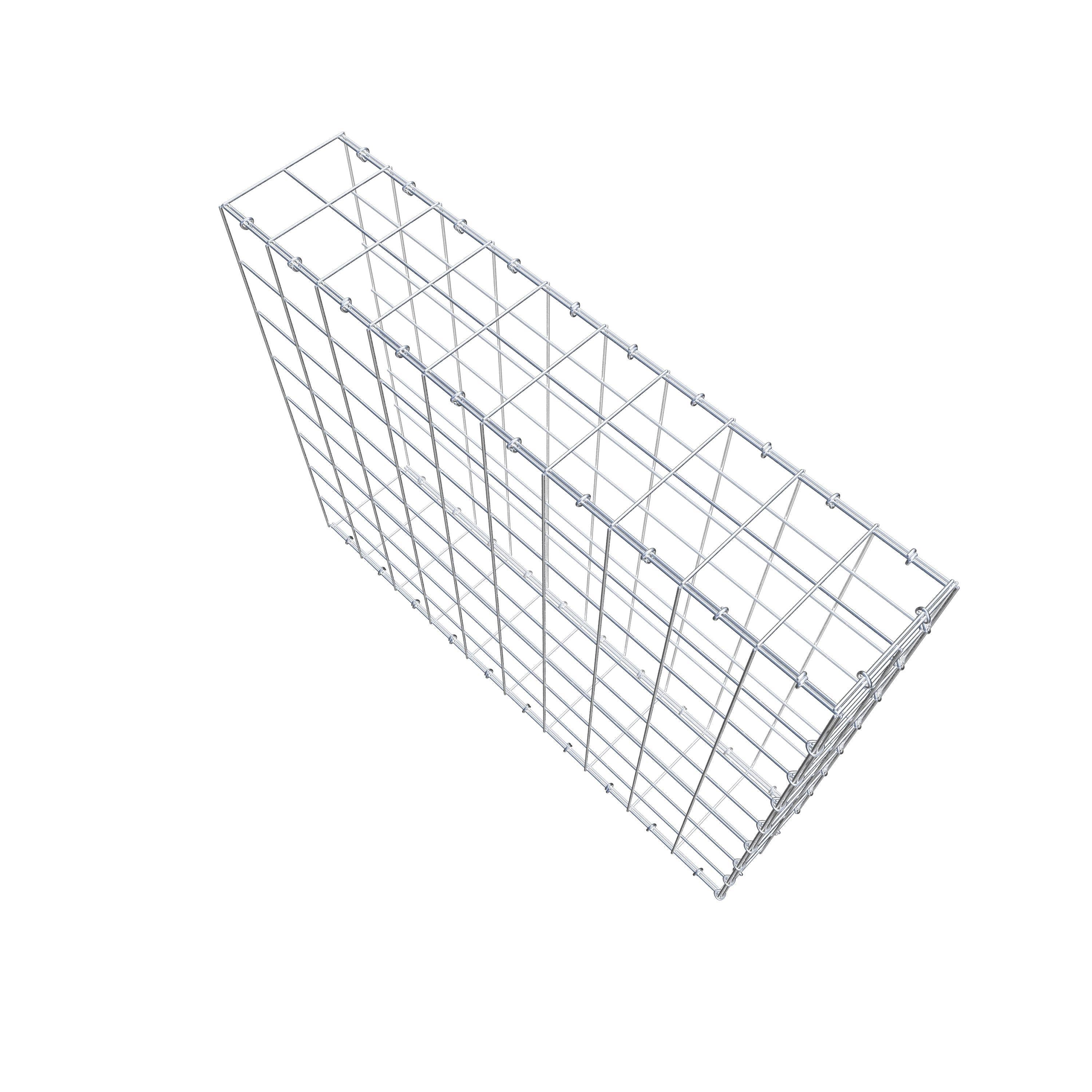 Anbaugabione Typ 2 100 cm x 80 cm x 20 cm (L x H x T), Maschenweite 10 cm x 10 cm, C-Ring