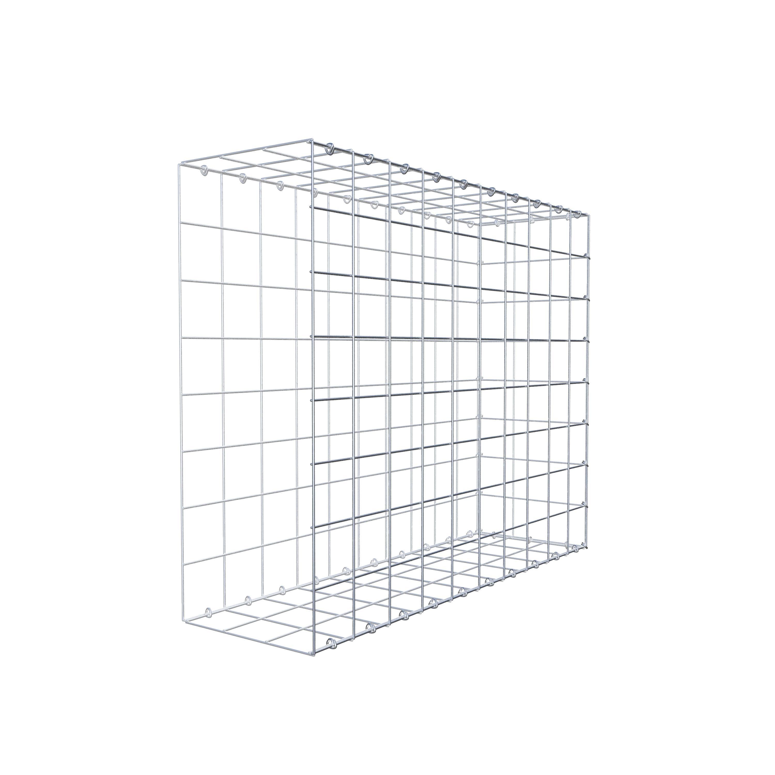 Monteret gabion type 2 100 cm x 80 cm x 30 cm (L x H x D), maskestørrelse 10 cm x 10 cm, C-ring