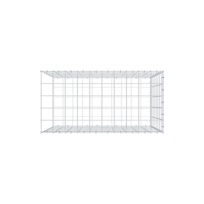 Monteret gabion type 2 100 cm x 80 cm x 50 cm (L x H x D), maskestørrelse 10 cm x 10 cm, C-ring