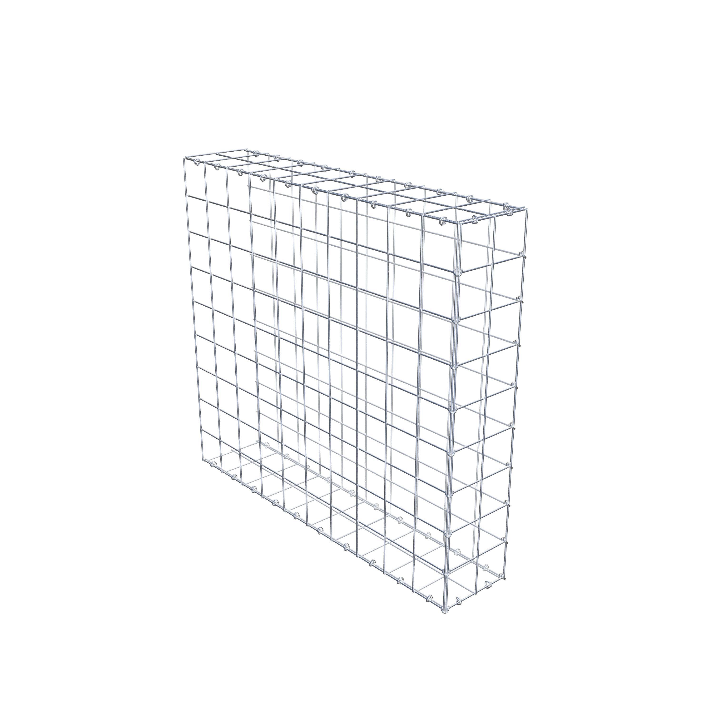 Mounted gabion type 2 100 cm x 90 cm x 20 cm (L x H x D), mesh size 10 cm x 10 cm, C-ring