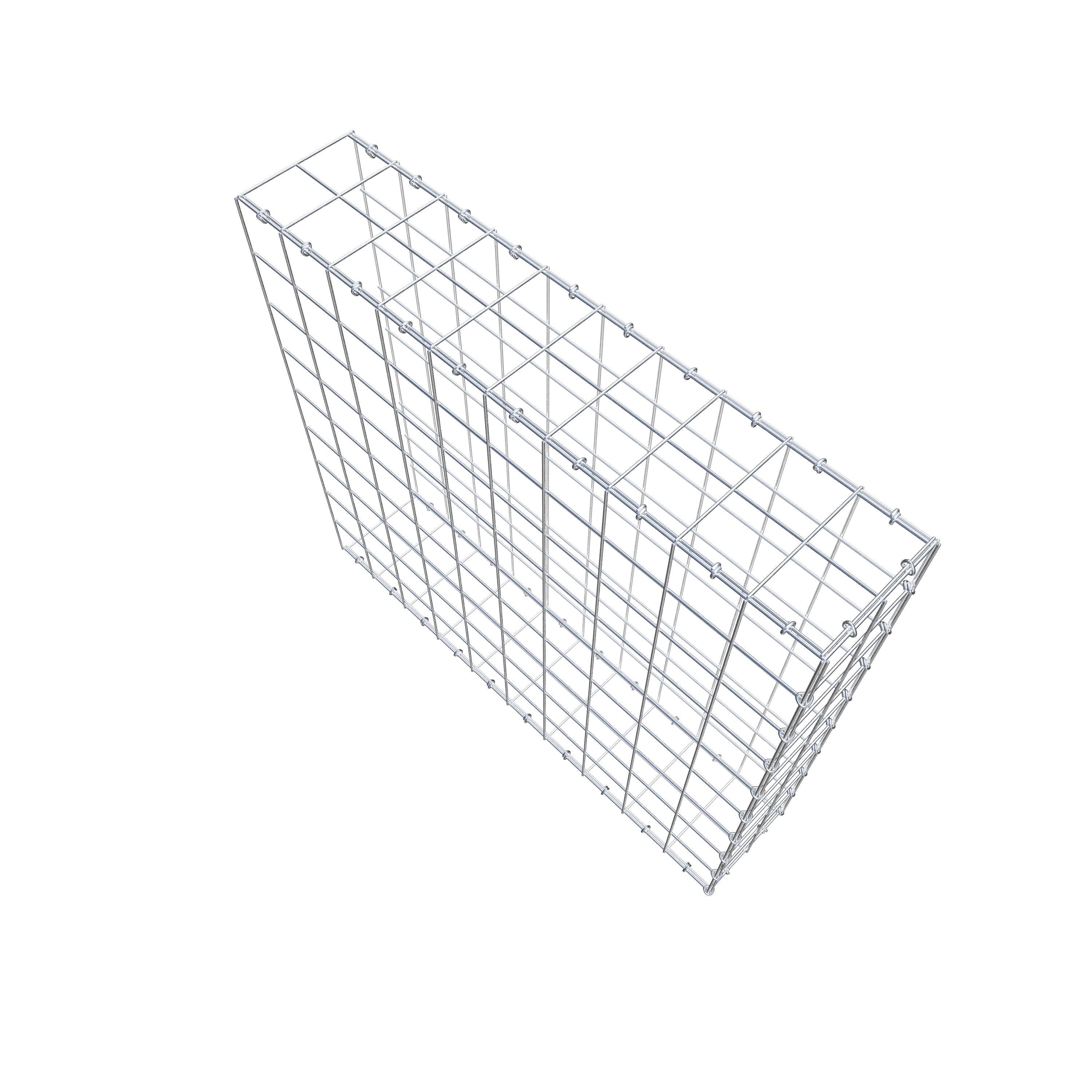 Mounted gabion type 2 100 cm x 90 cm x 20 cm (L x H x D), mesh size 10 cm x 10 cm, C-ring