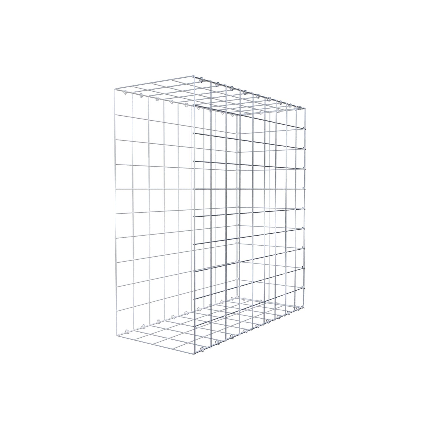 Monteret gabion type 2 100 cm x 90 cm x 40 cm (L x H x D), maskestørrelse 10 cm x 10 cm, C-ring