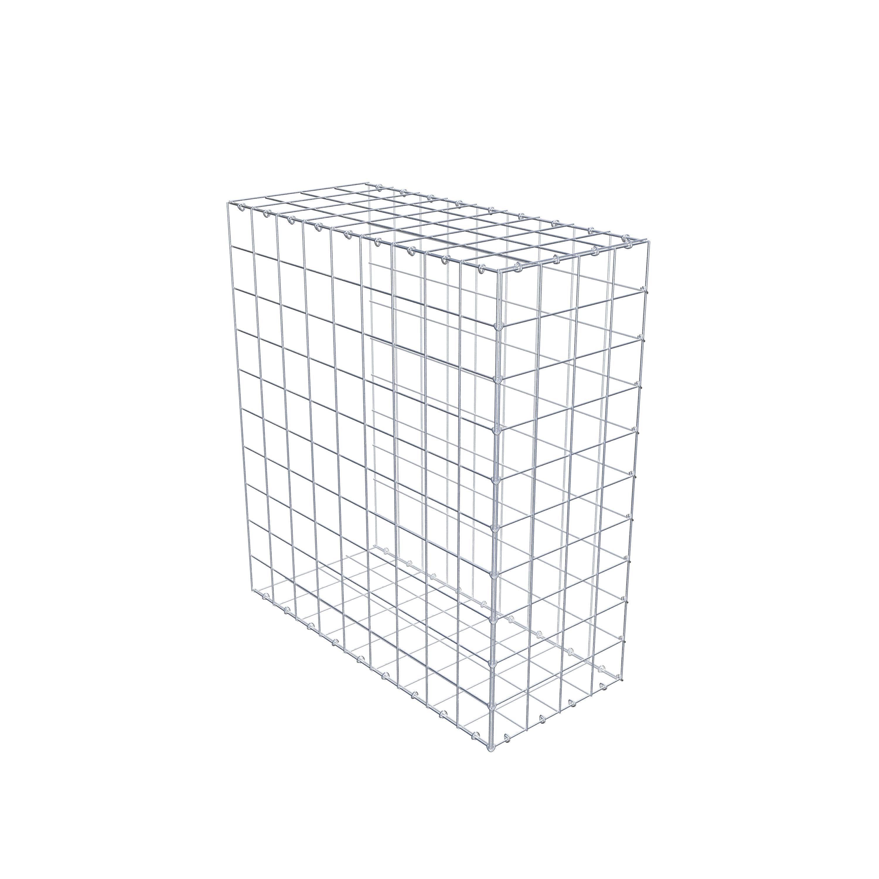 Mounted gabion type 2 100 cm x 90 cm x 40 cm (L x H x D), mesh size 10 cm x 10 cm, C-ring