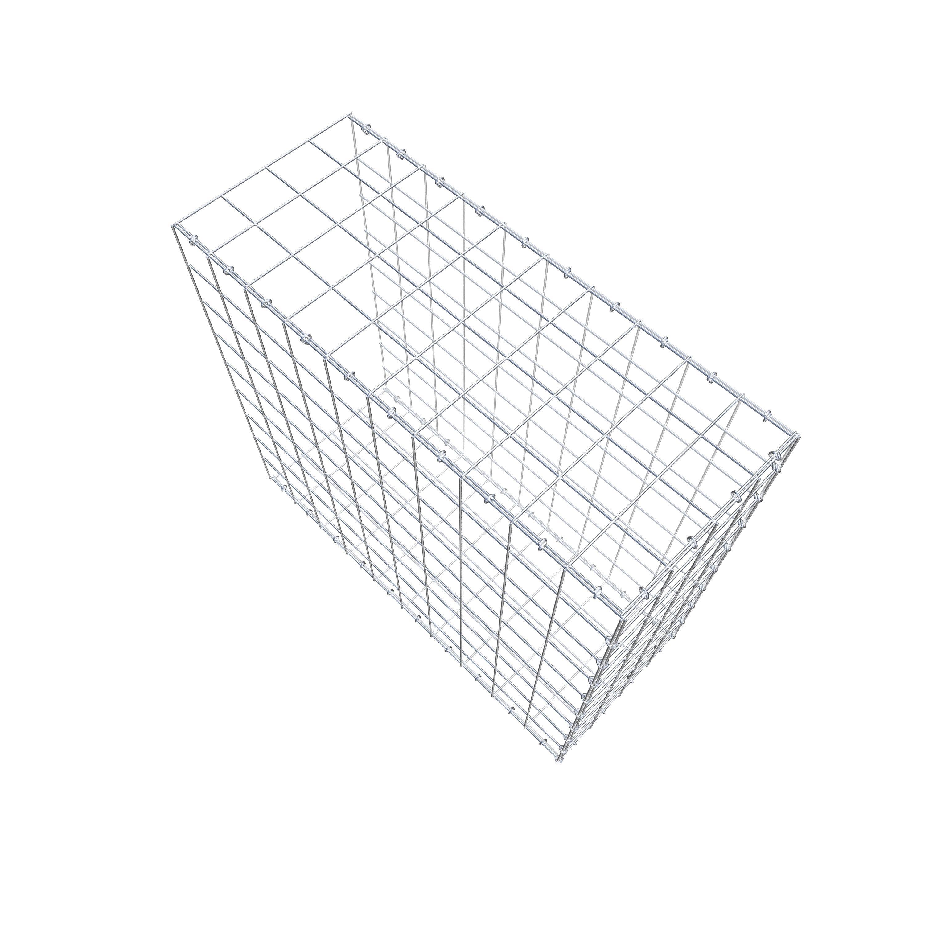 Mounted gabion type 2 100 cm x 90 cm x 40 cm (L x H x D), mesh size 10 cm x 10 cm, C-ring