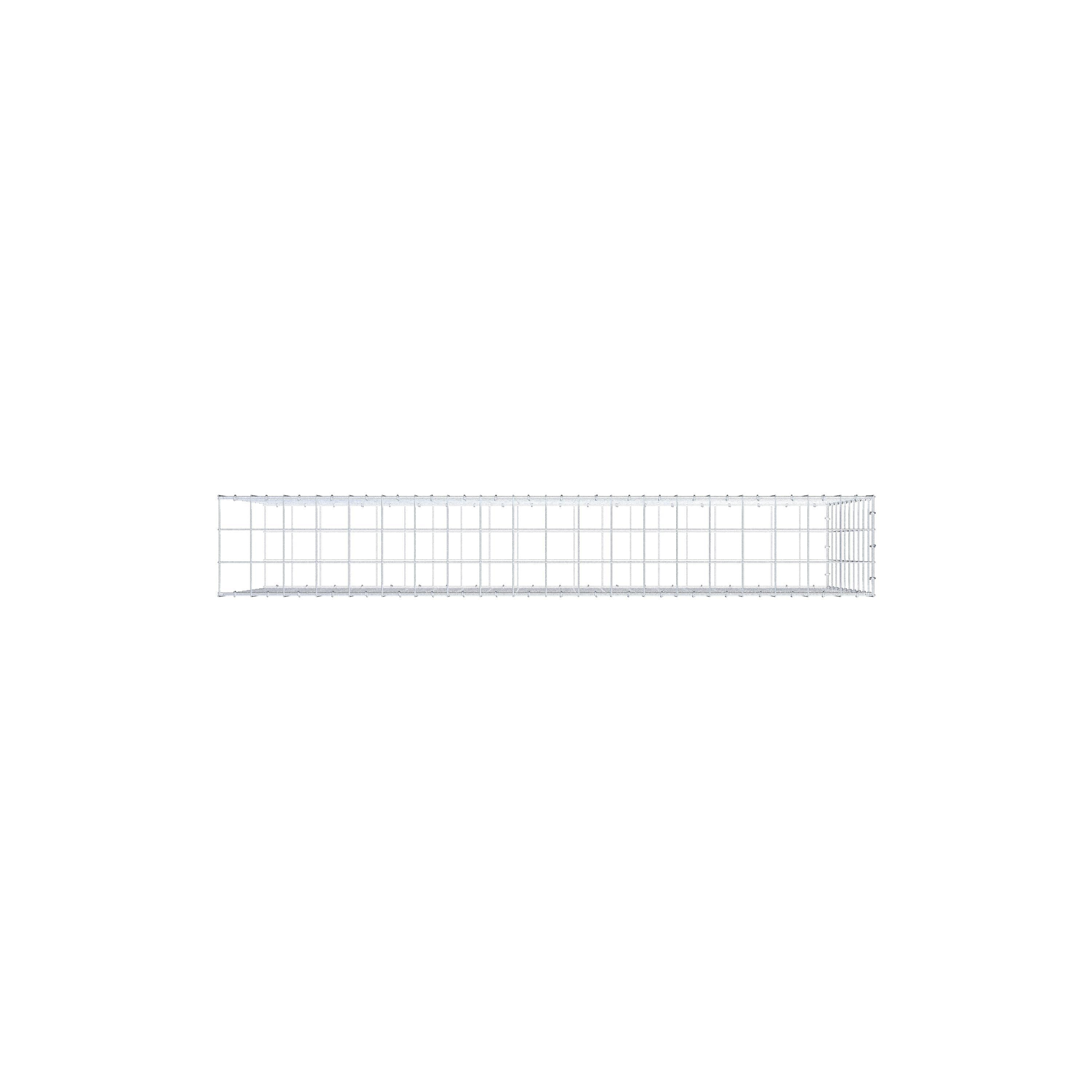 Opzetpaal type 2 200 cm x 100 cm x 30 cm (L x H x D), maaswijdte 10 cm x 10 cm, C-ring