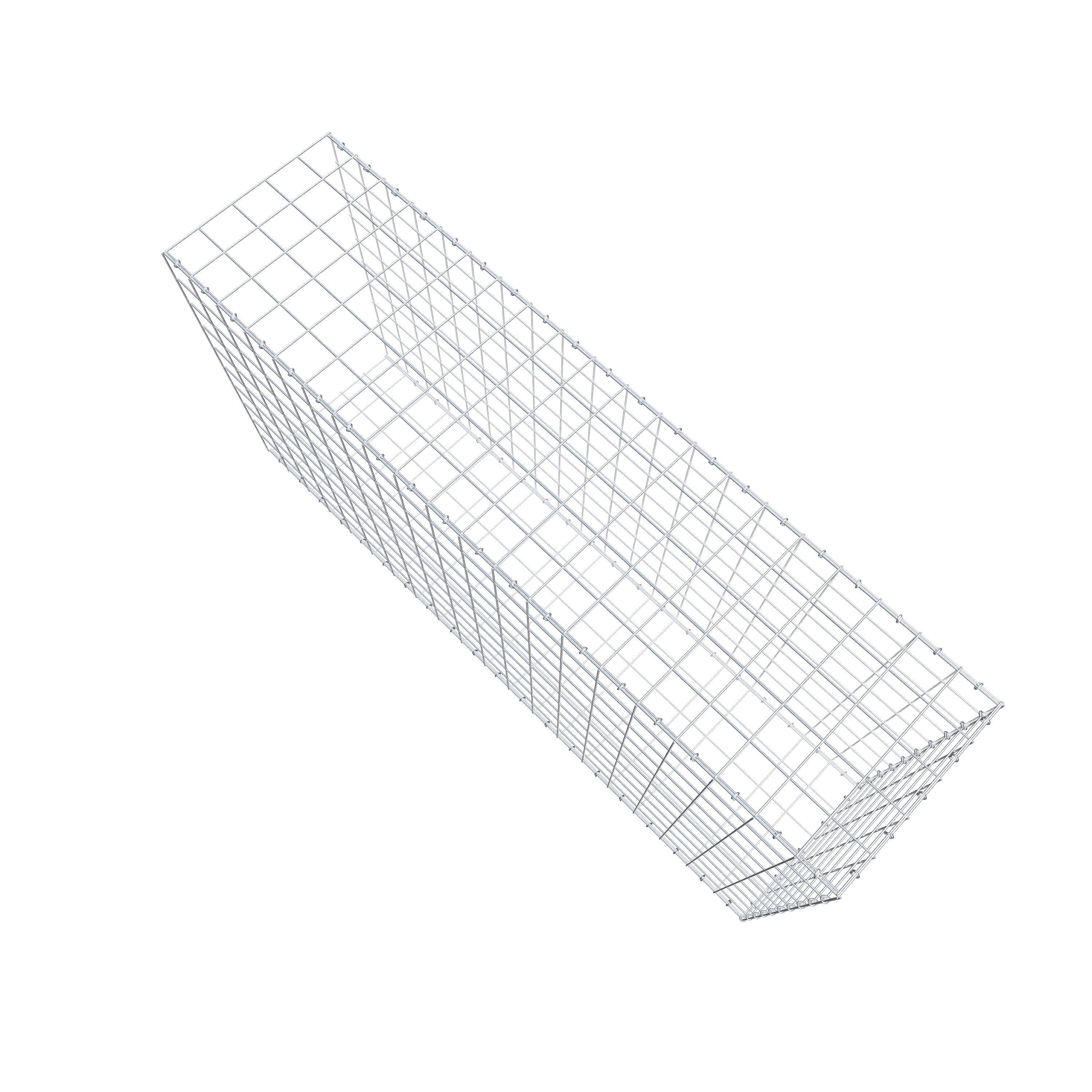 Mounted gabion type 2 200 cm x 100 cm x 50 cm (L x H x D), mesh size 10 cm x 10 cm, C-ring