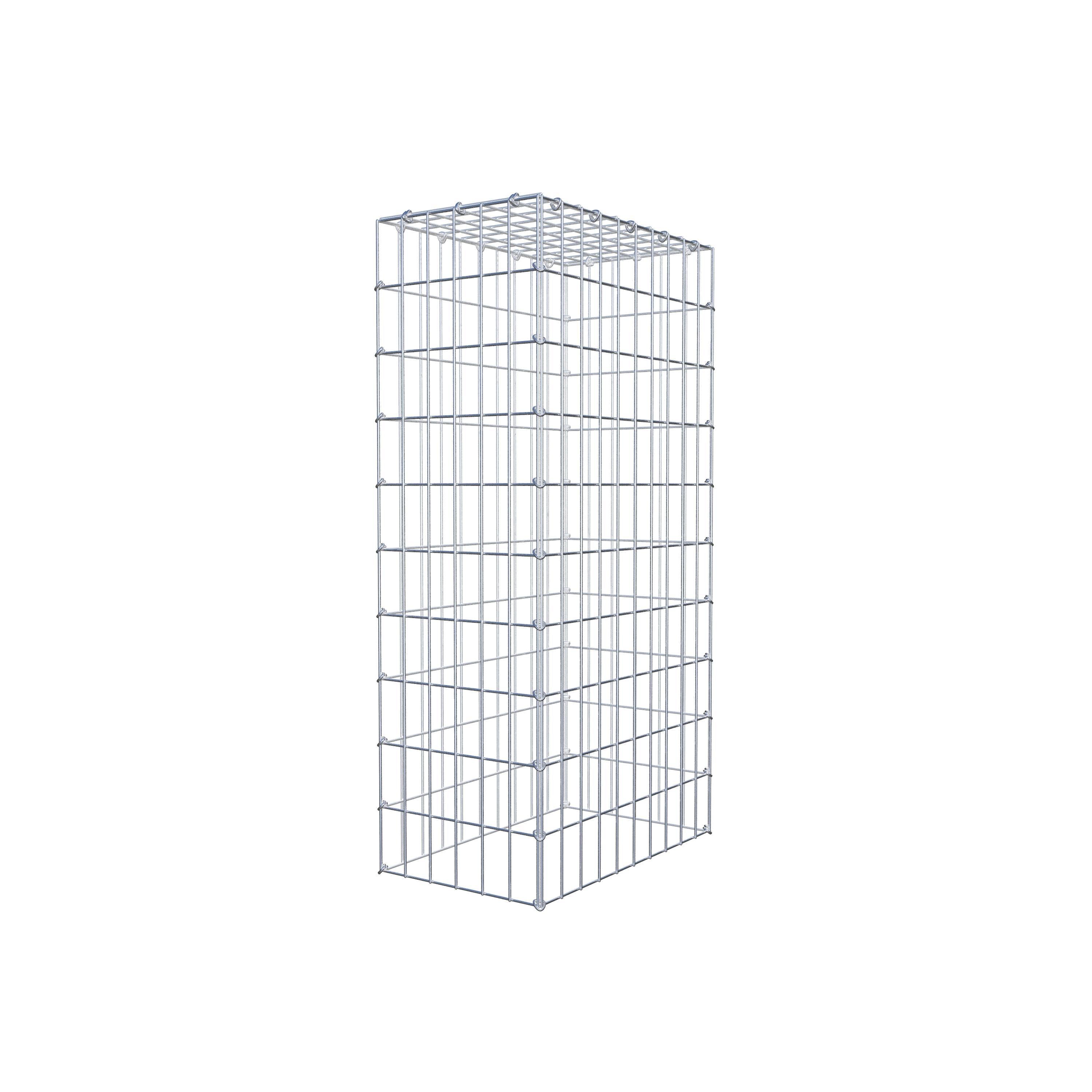 Monteret gabion type 3 100 cm x 50 cm x 30 cm (L x H x D), maskestørrelse 5 cm x 10 cm, C-ring