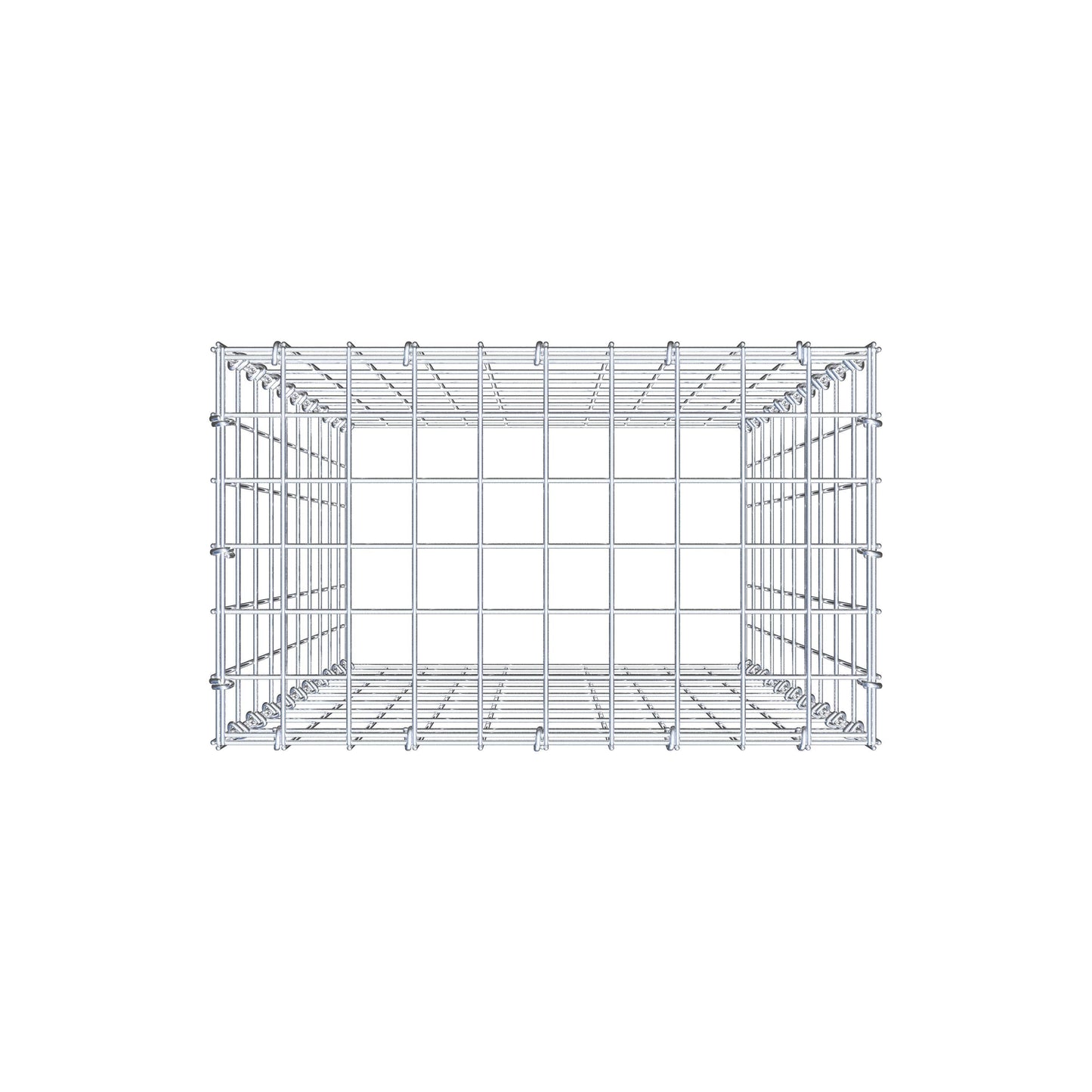 Monteret gabion type 3 100 cm x 50 cm x 30 cm (L x H x D), maskestørrelse 5 cm x 10 cm, C-ring