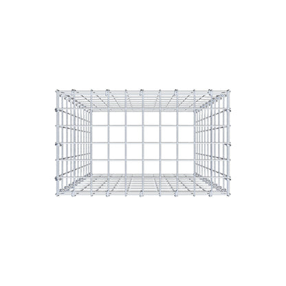 Monteret gabion type 3 100 cm x 50 cm x 30 cm (L x H x D), maskestørrelse 5 cm x 10 cm, C-ring