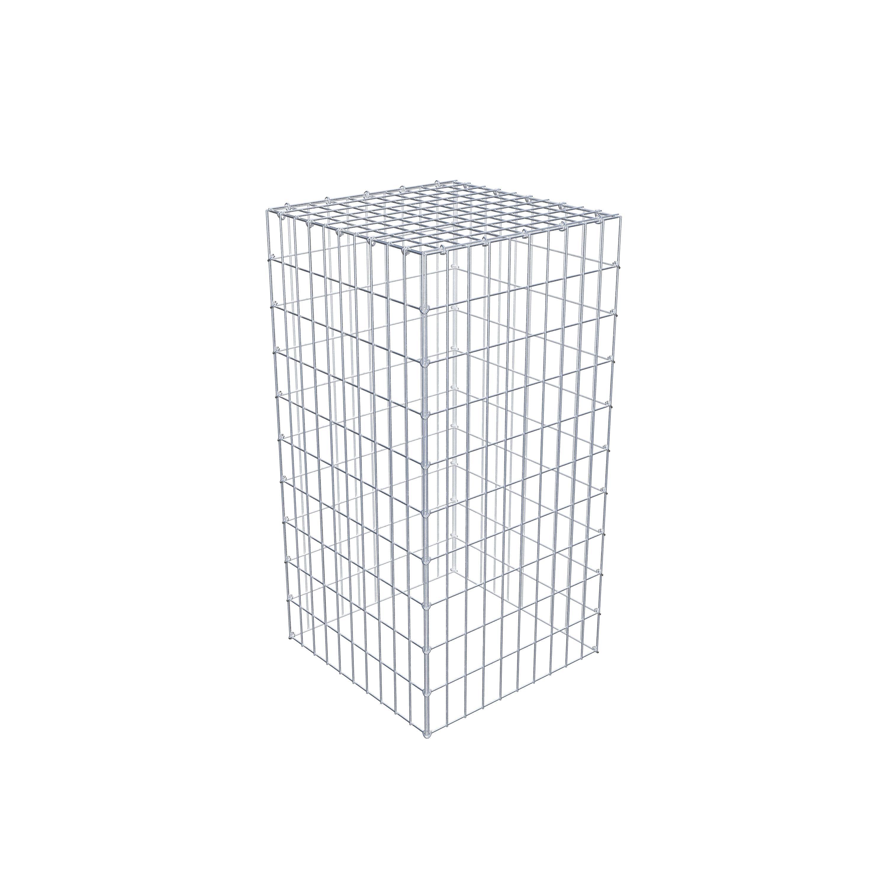 Monteret gabion type 3 100 cm x 50 cm x 50 cm (L x H x D), maskestørrelse 5 cm x 10 cm, C-ring