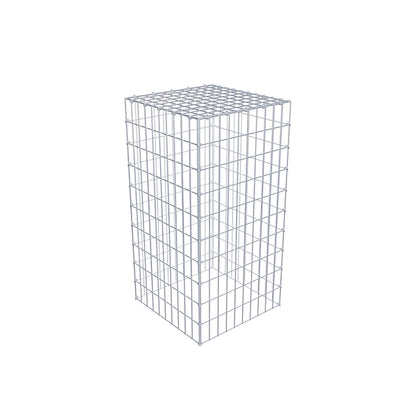 Typ 3 påbyggnadsgabion 100 cm x 50 cm x 50 cm (L x H x D), maskstorlek 5 cm x 10 cm, C-ring