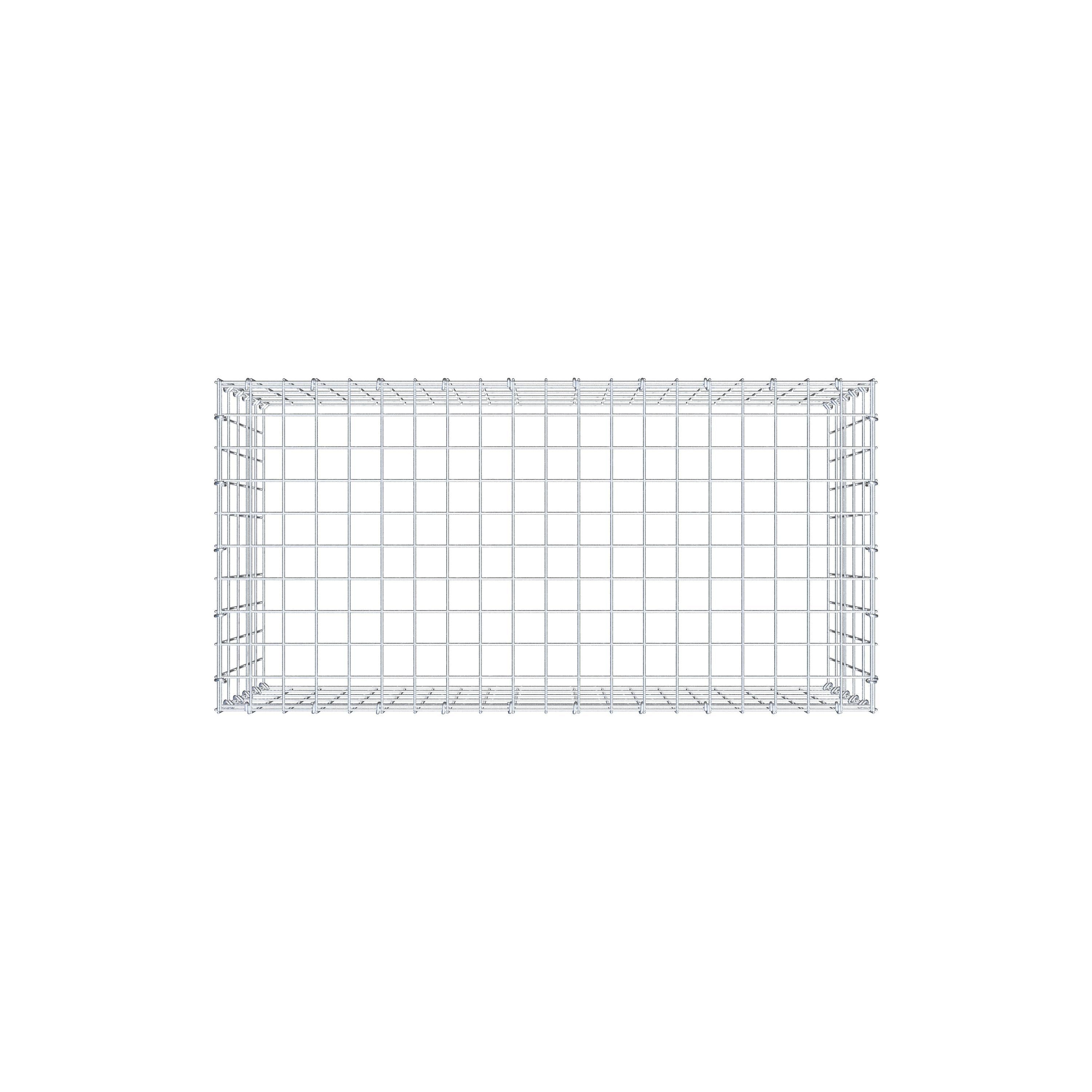 Monteret gabion type 3 100 cm x 50 cm x 50 cm (L x H x D), maskestørrelse 5 cm x 10 cm, C-ring