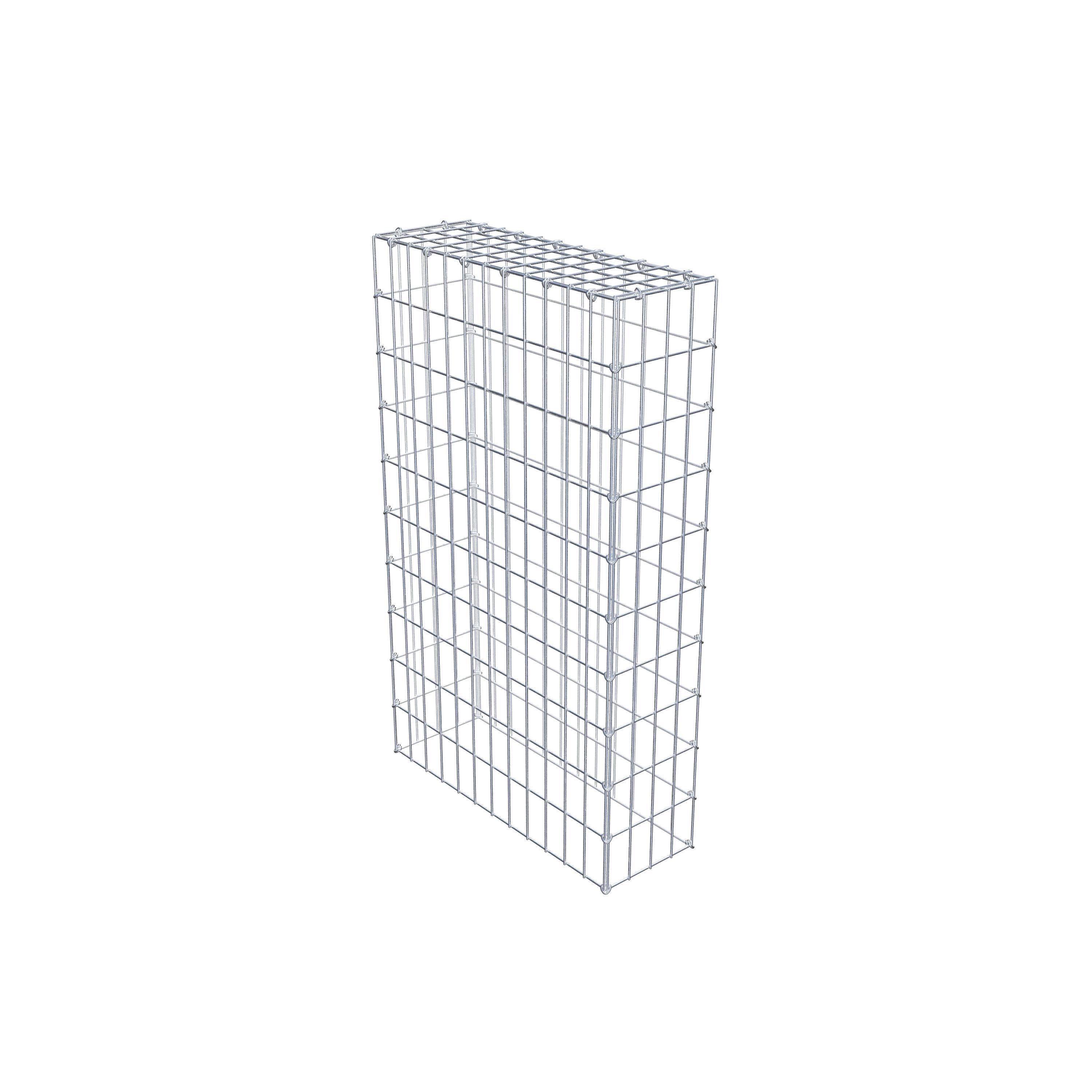 Monteret gabion type 3 100 cm x 60 cm x 20 cm (L x H x D), maskestørrelse 5 cm x 10 cm, C-ring