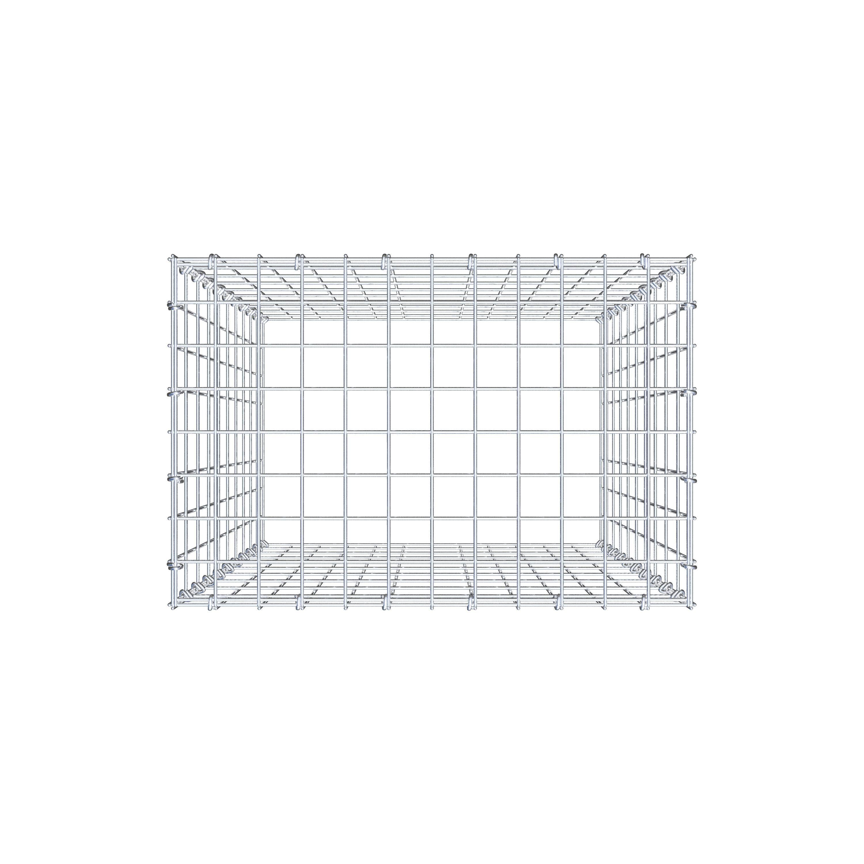 Monteret gabion type 3 100 cm x 60 cm x 40 cm (L x H x D), maskestørrelse 5 cm x 10 cm, C-ring