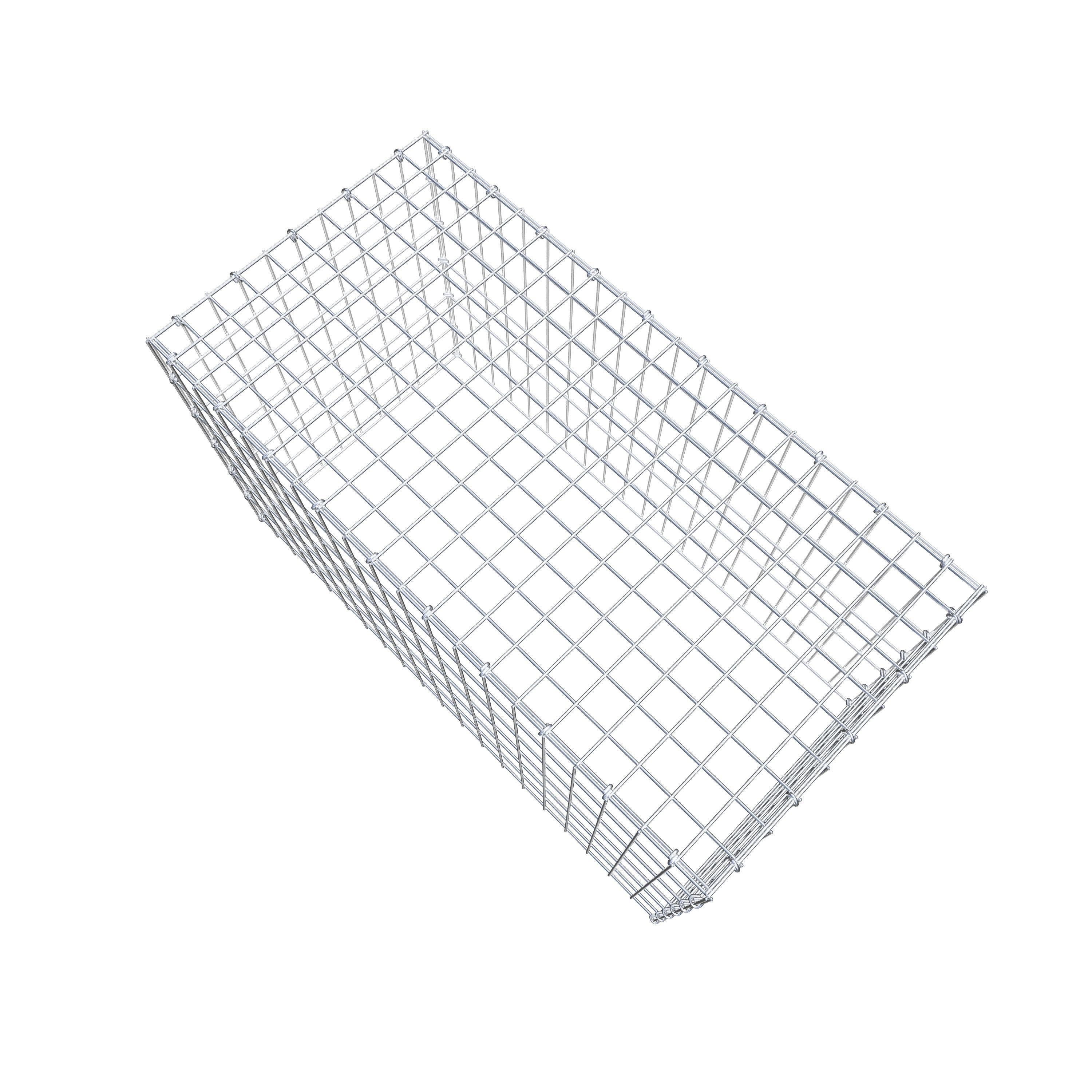 Mounted gabion type 3 100 cm x 60 cm x 50 cm (L x H x D), mesh size 5 cm x 10 cm, C-ring