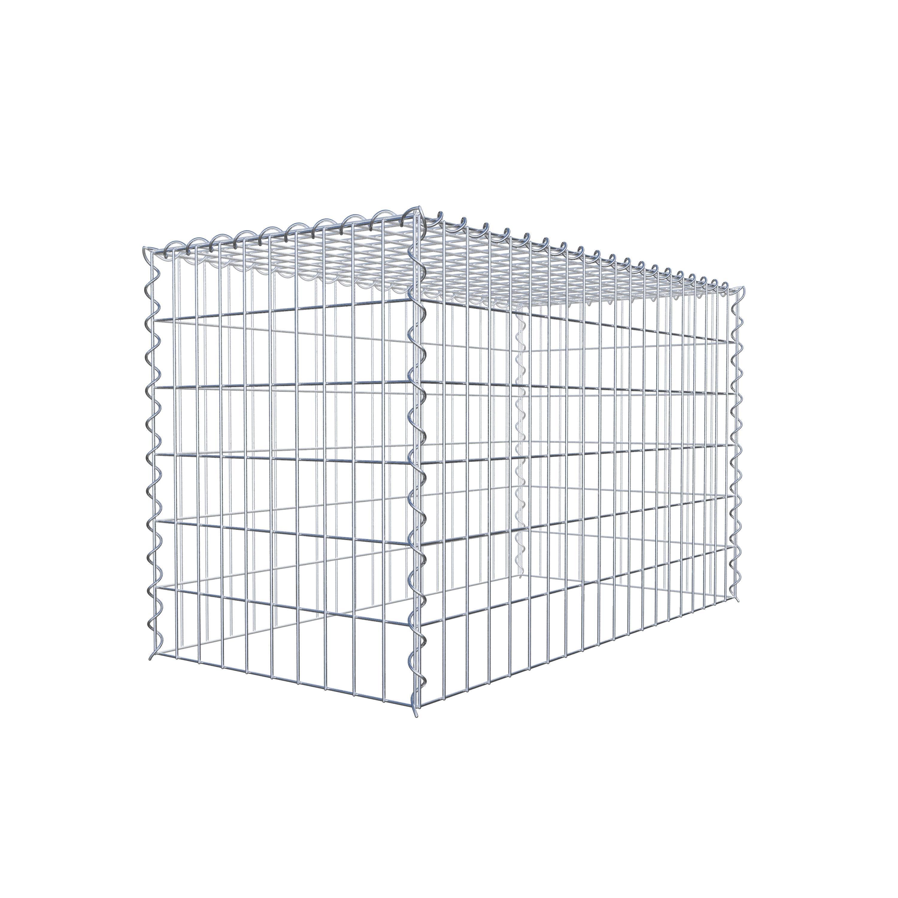 Add-on schanskorf type 3 100 cm x 60 cm x 50 cm (L x H x D), maaswijdte 5 cm x 10 cm, spiraalvormig